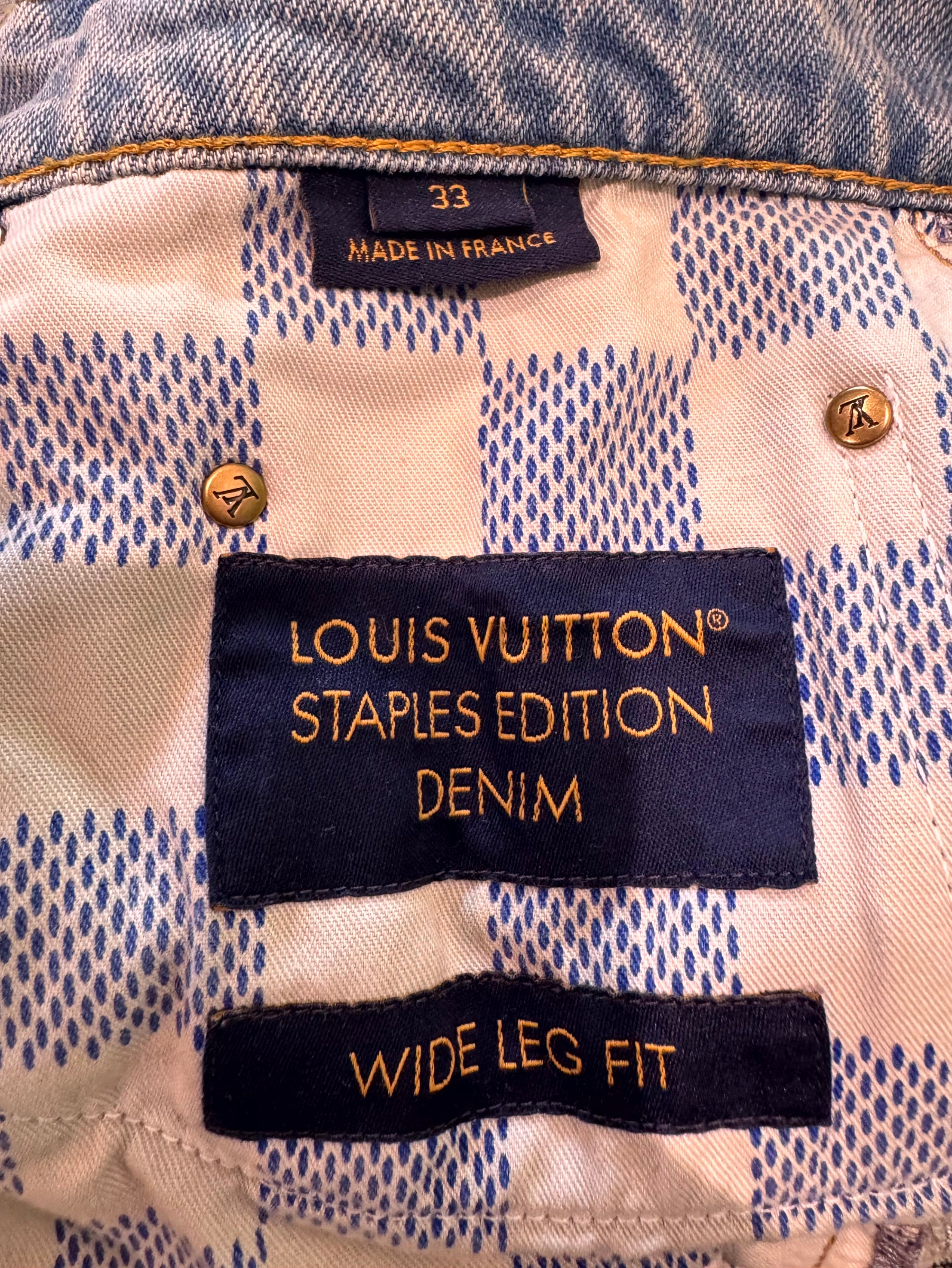 Louis Vuitton Pharell Wide Leg Denim Light Wash Jeans