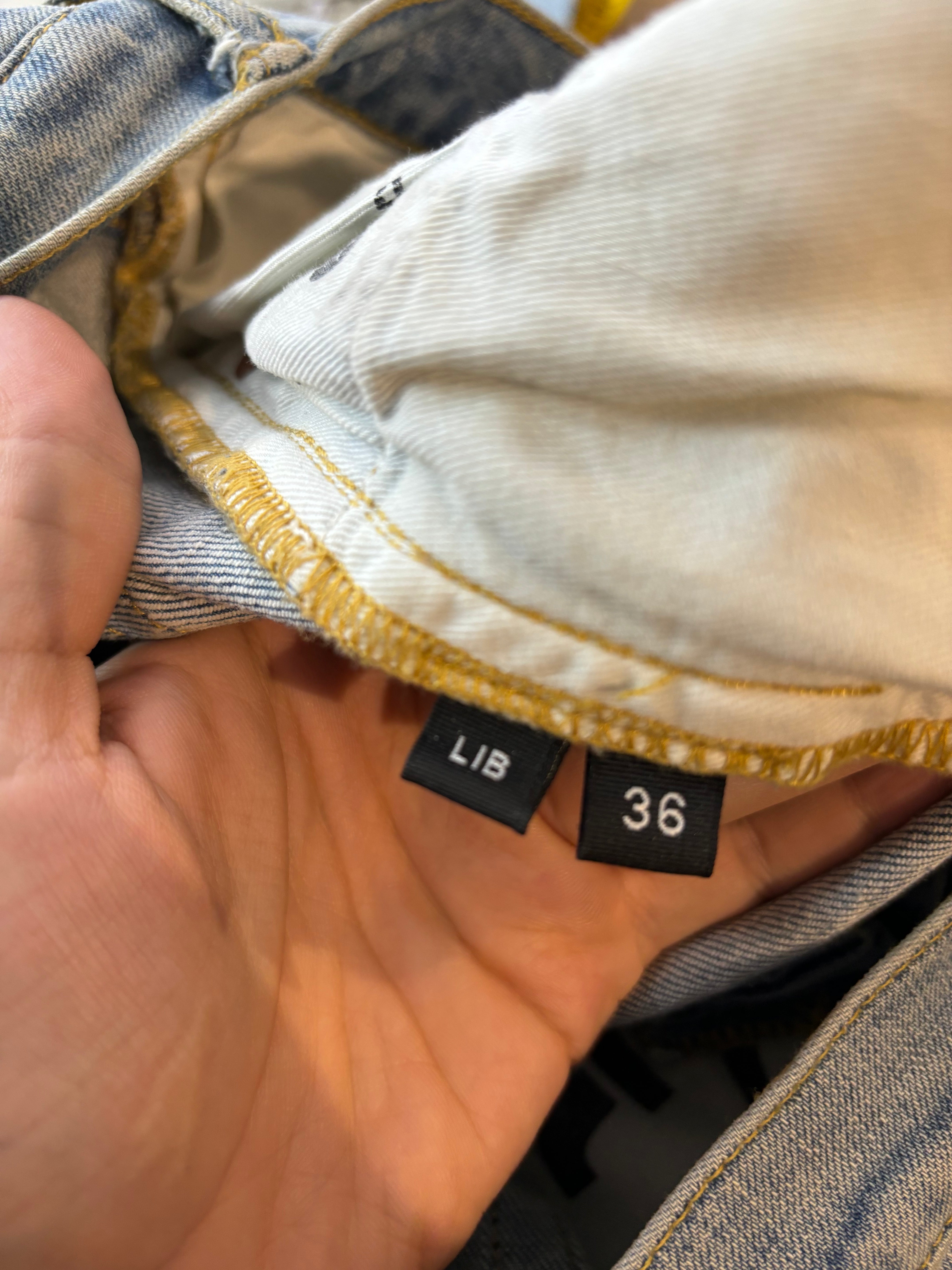 Purple Jeans Light Wash Blue