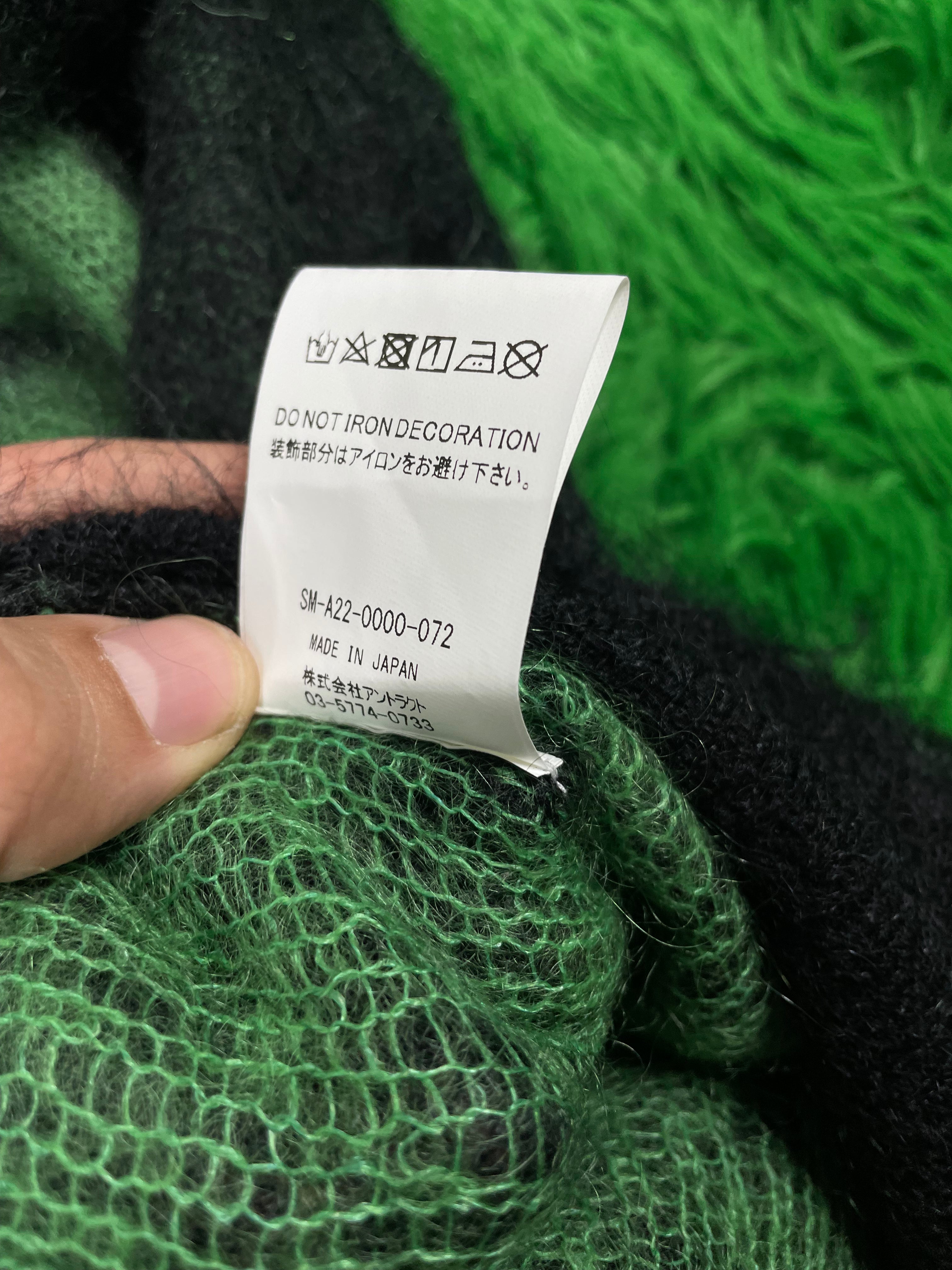 Saint Michael Crewneck Black Green Mohair Large NEW