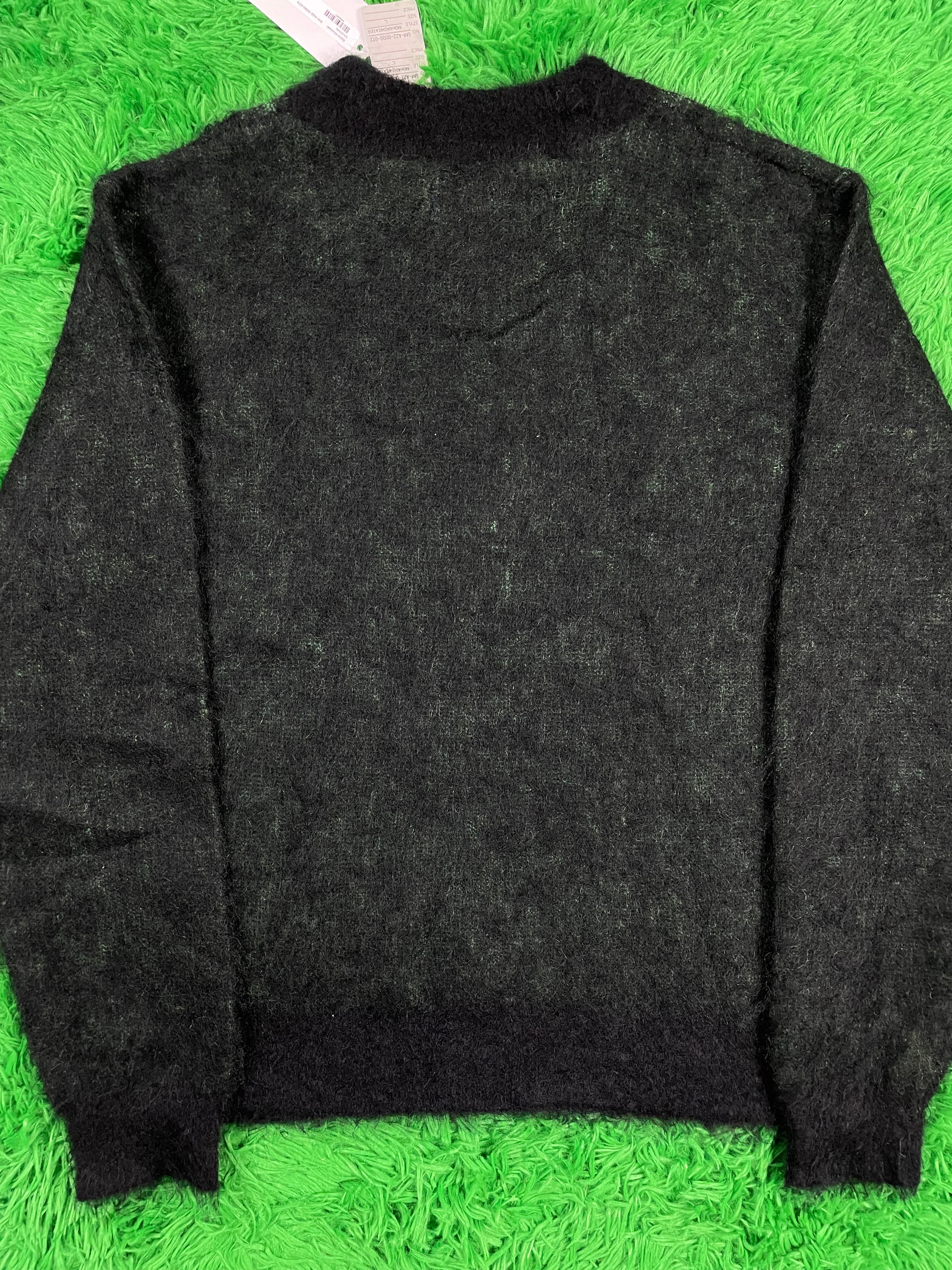 Saint Michael Crewneck Black Green Mohair Large NEW