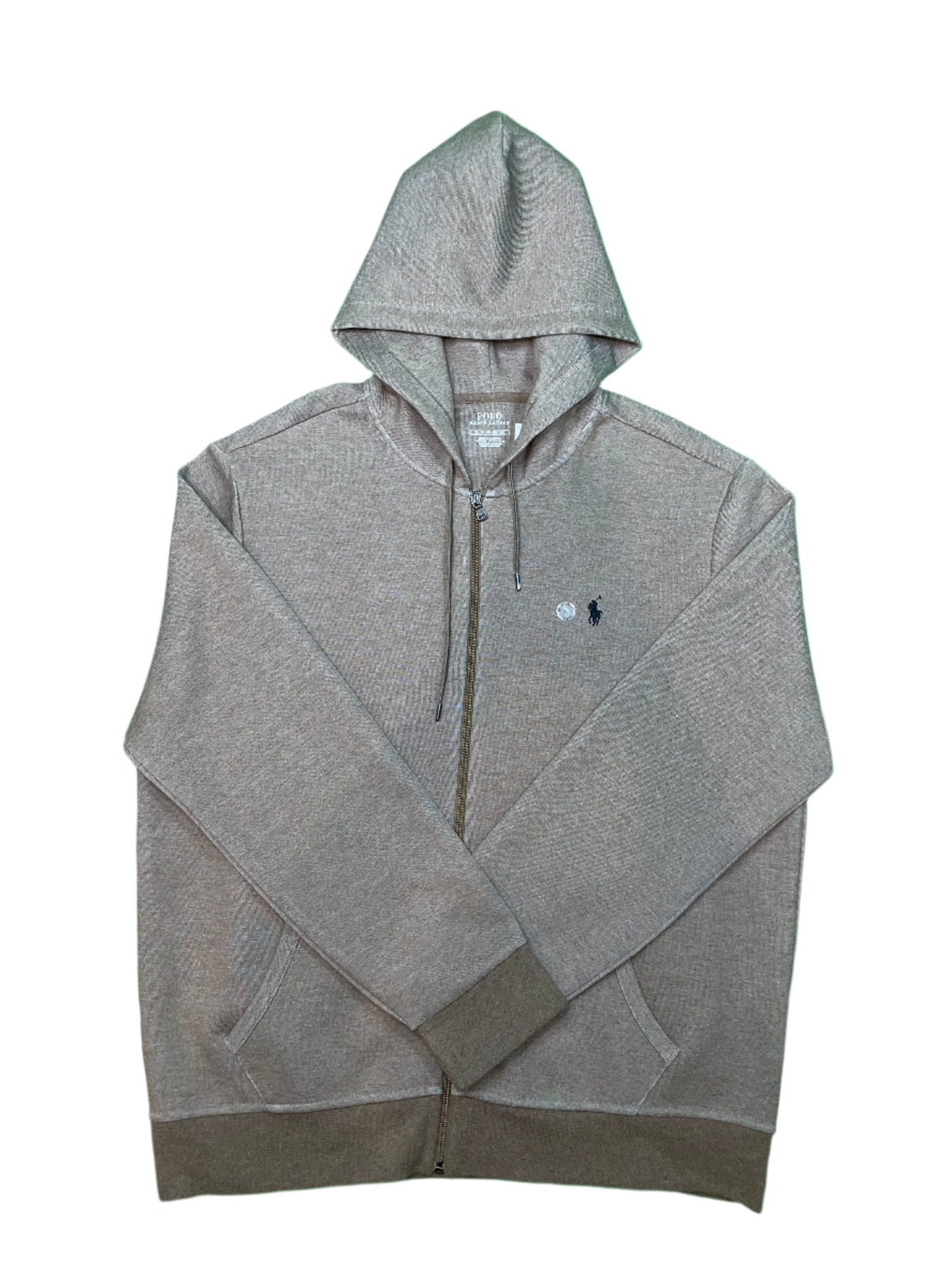 Polo Brown Zip Up Hoodie
