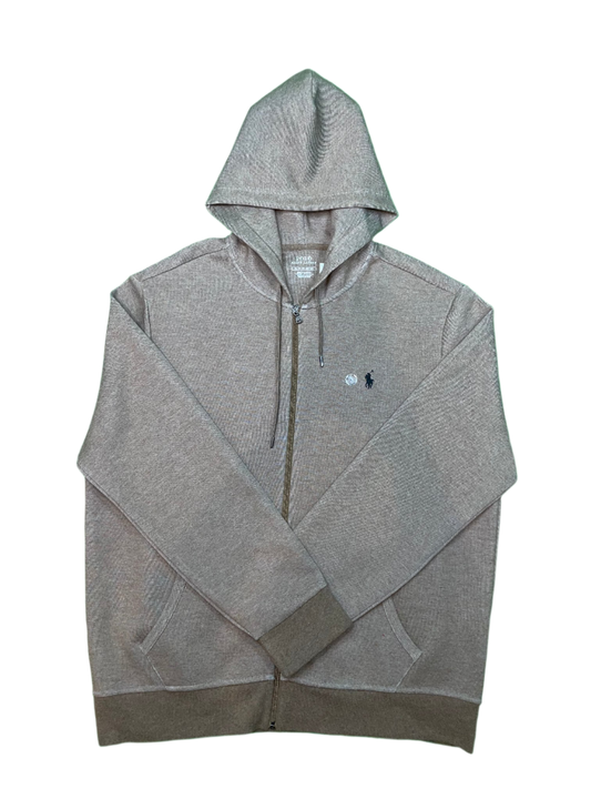 Polo Brown Zip Up Hoodie