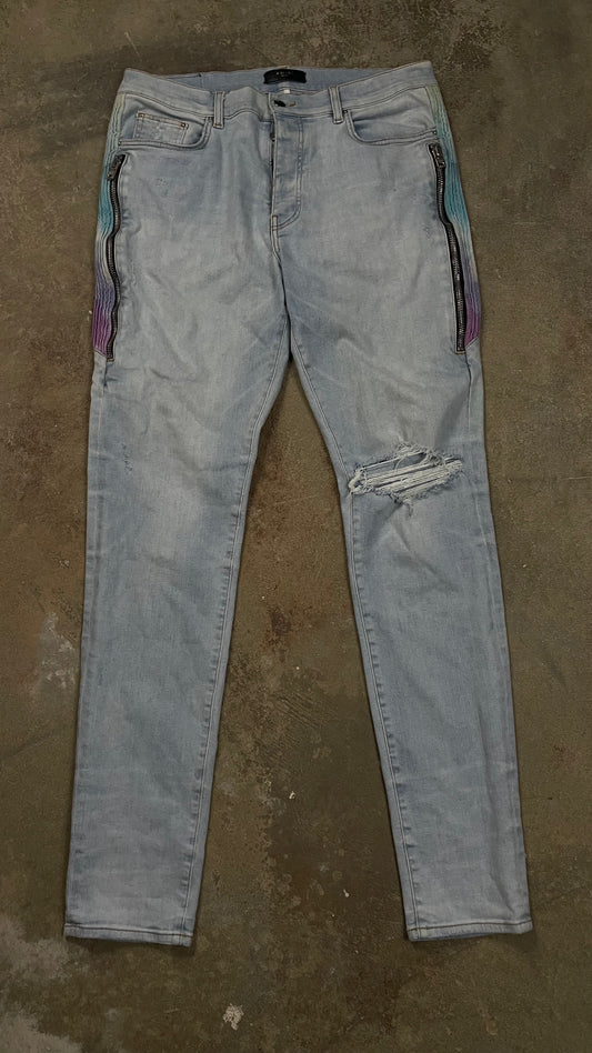 Amiri MX2 Zipper Multi Jeans Used 38