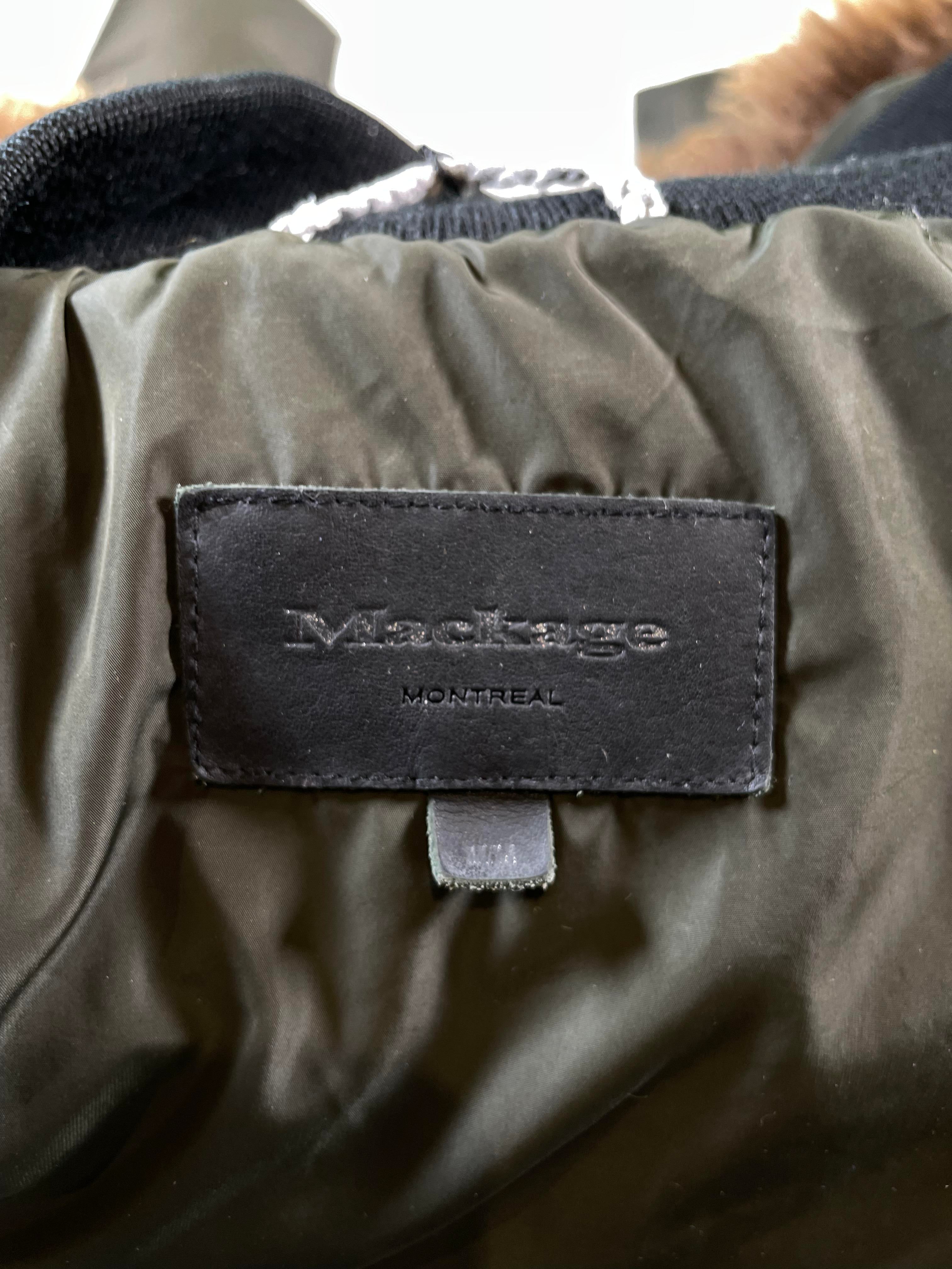 Mackage Brown Fur Olive Green Adali Jacket