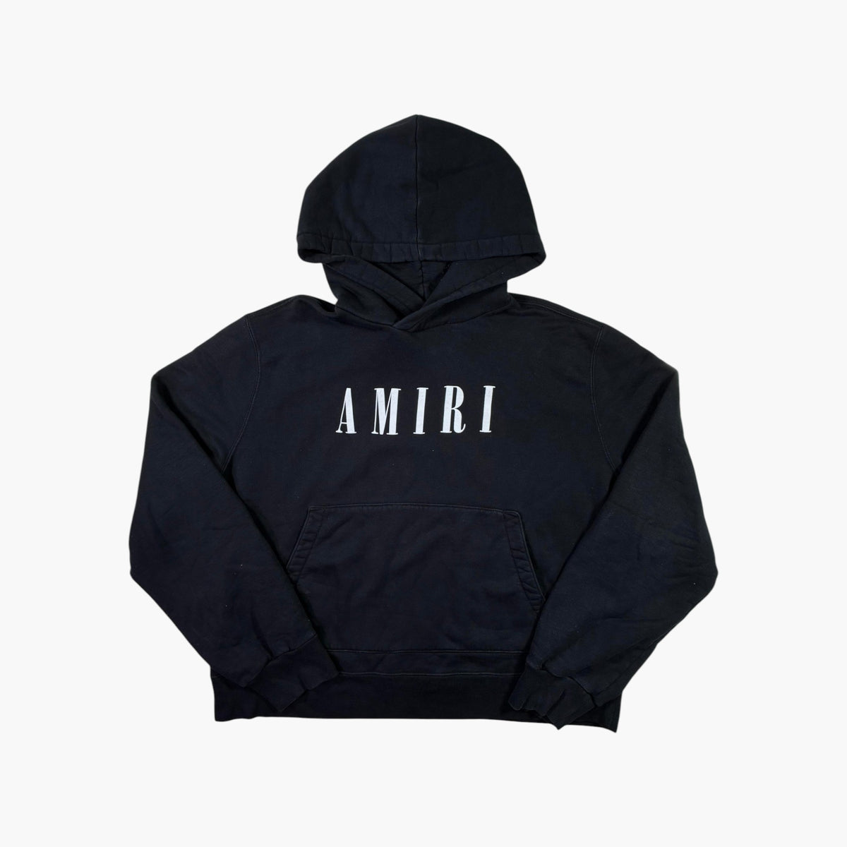 Amiri White Core Logo Black Hoodie