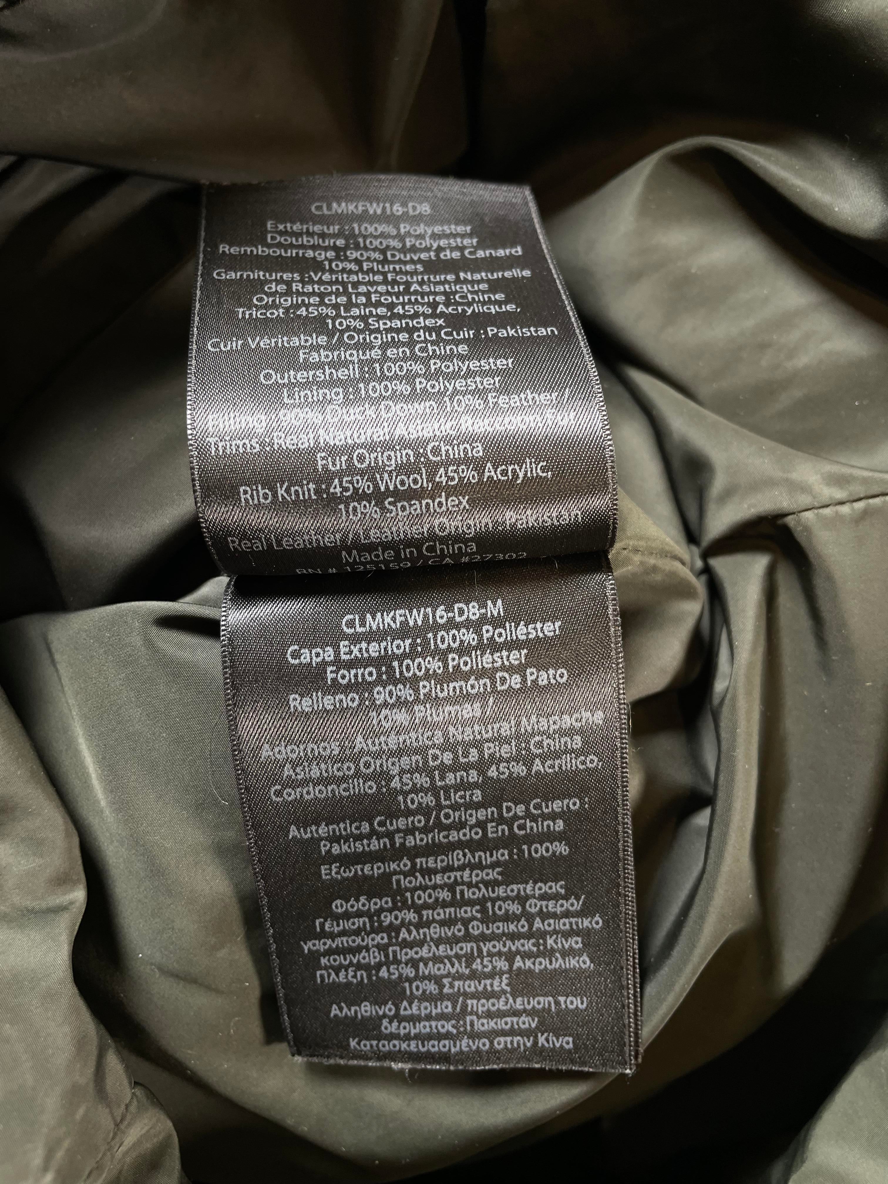 Mackage Brown Fur Olive Green Adali Jacket