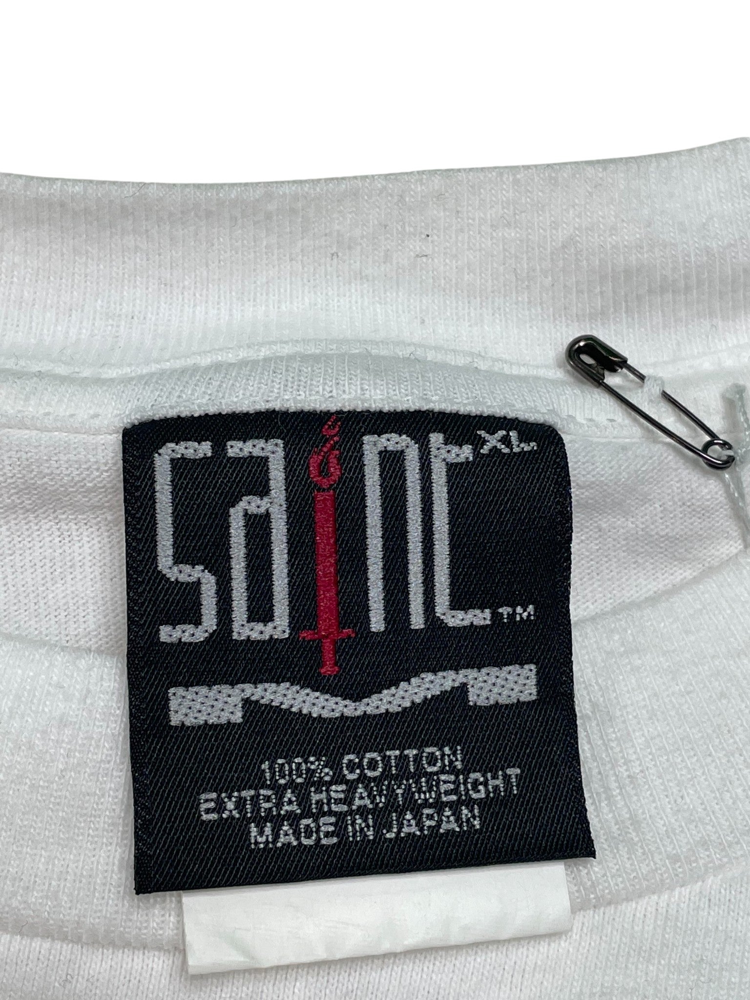 Saint Mx6 Chest Logo White & Red Tee