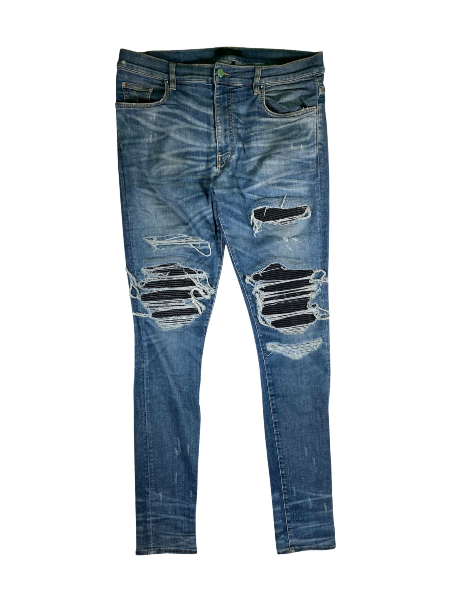 Amiri MX1 OG Patch Dark Wash & Black Jeans