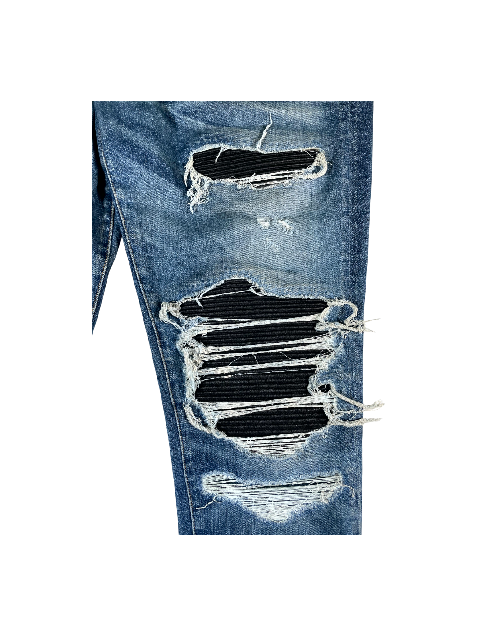 Amiri MX1 OG Patch Dark Wash & Black Jeans