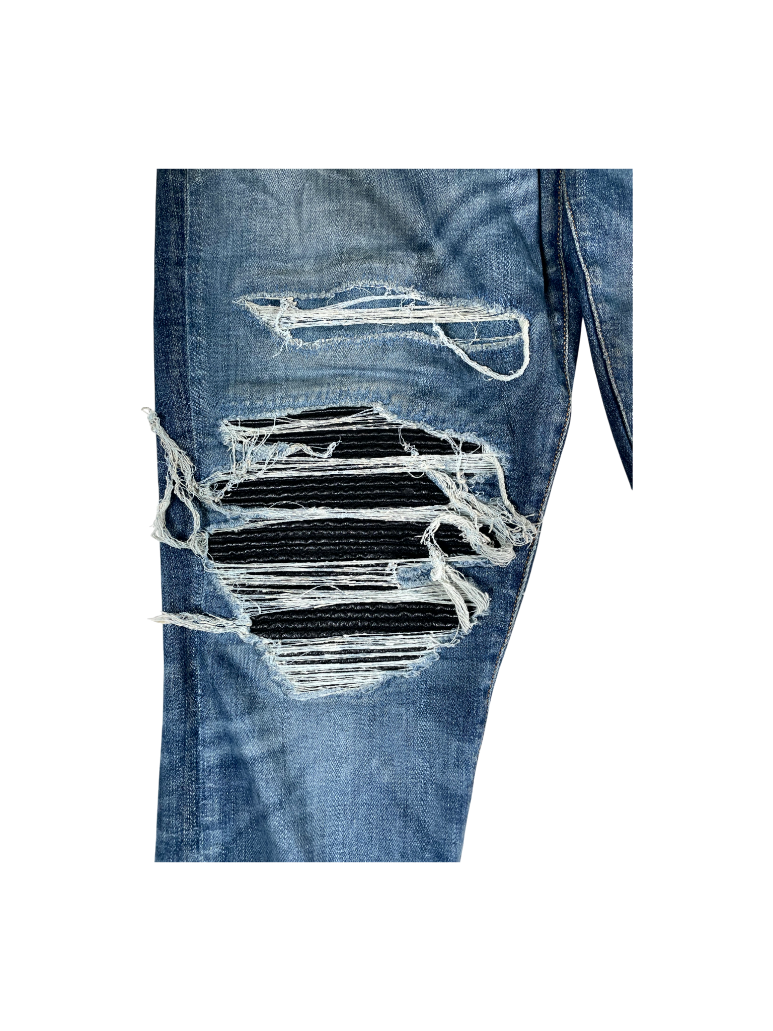 Amiri MX1 OG Patch Dark Wash & Black Jeans