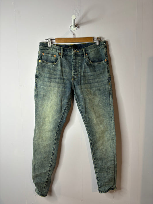 Purple Jeans Blue Dark Wash Plain