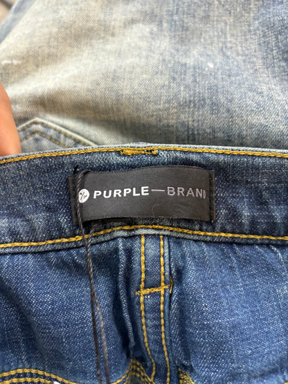 Purple Jeans Blue Dark Wash Plain