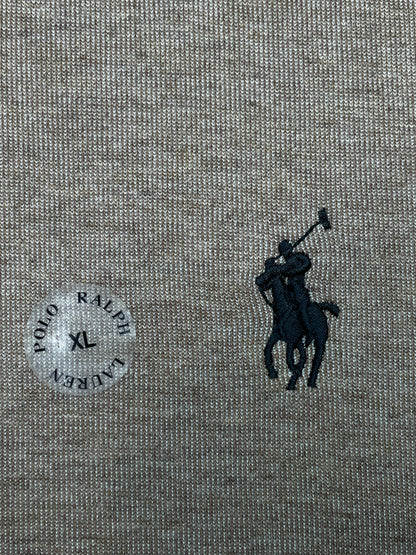 Polo Brown Zip Up Hoodie
