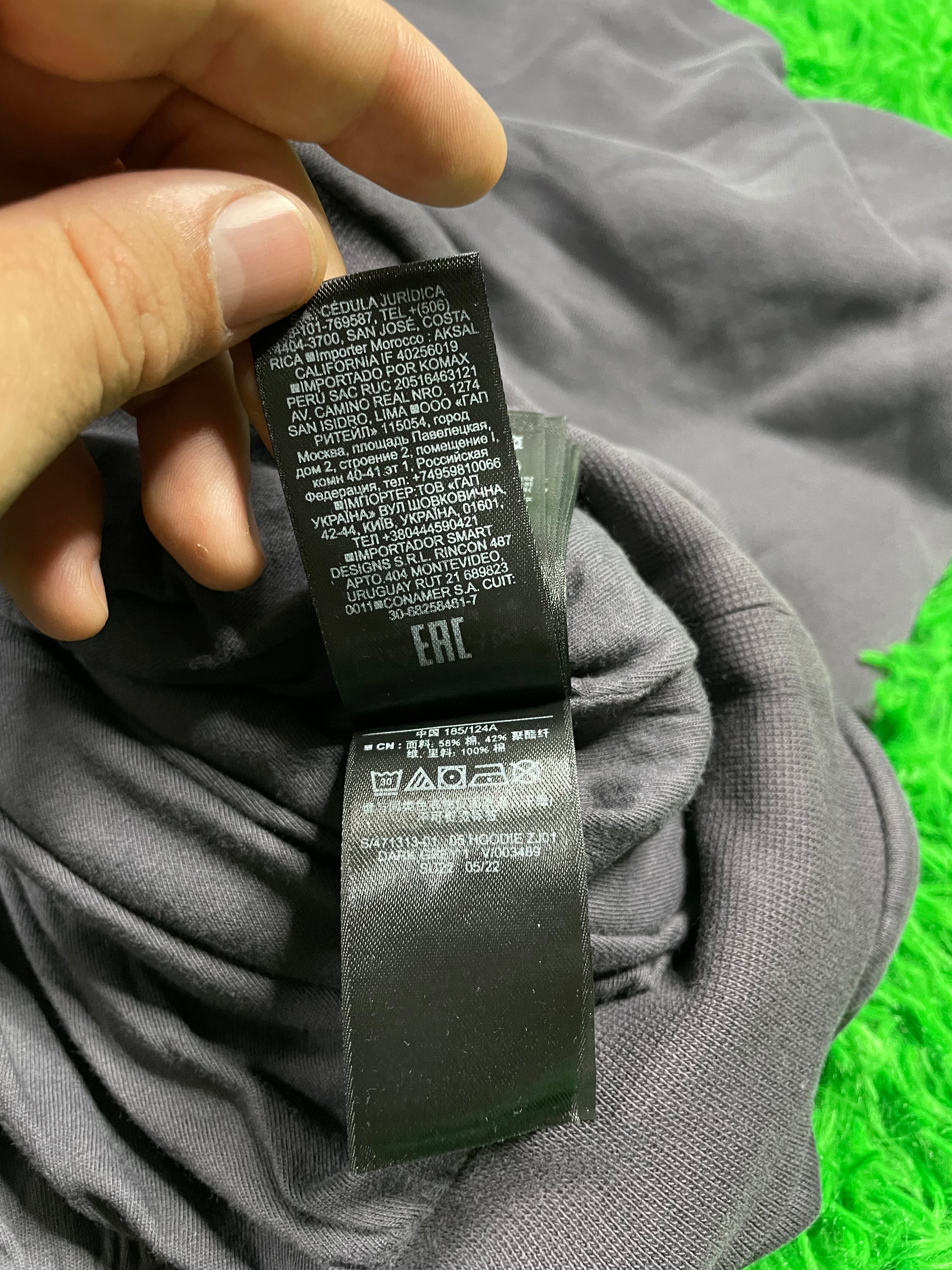 YZY Gap Dove Hoodie Dark Grey size:XXL New