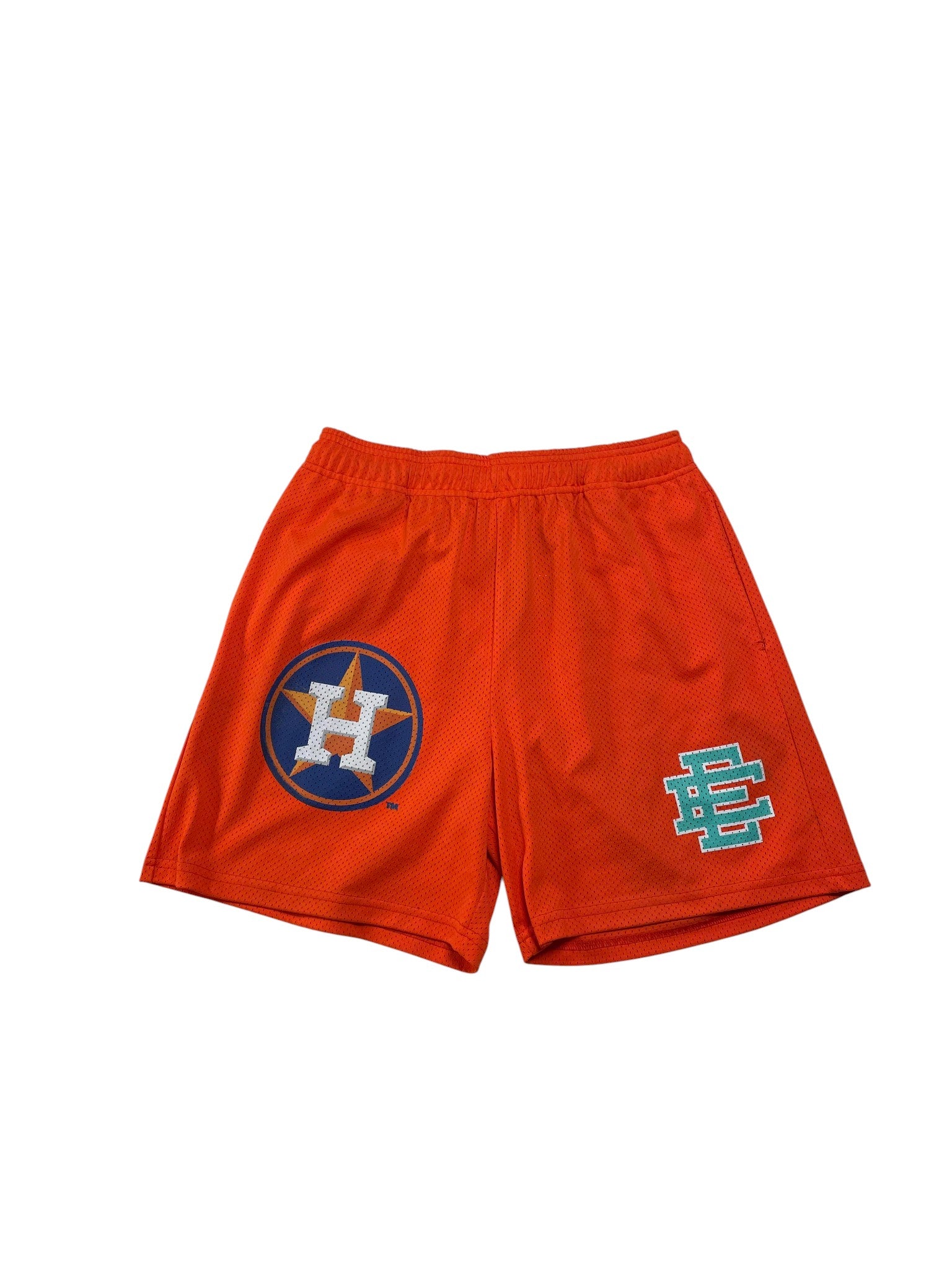 Eric Emanuel 'Houston' Orange Mesh Shorts