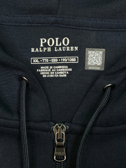 Polo Navy & White Zip Up Hoodie
