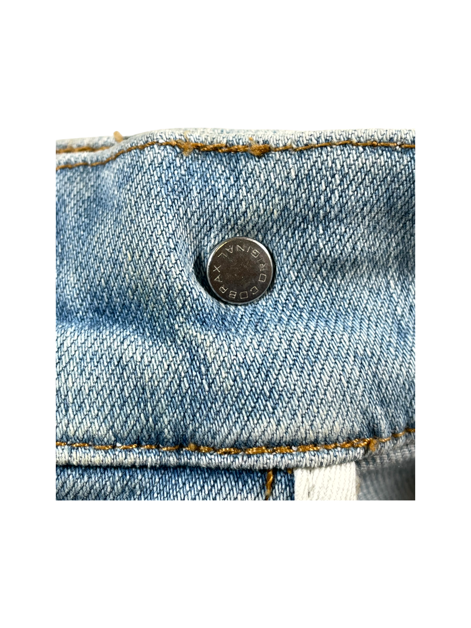 Amiri Leather Patch MX1 Light Wash & White Jeans
