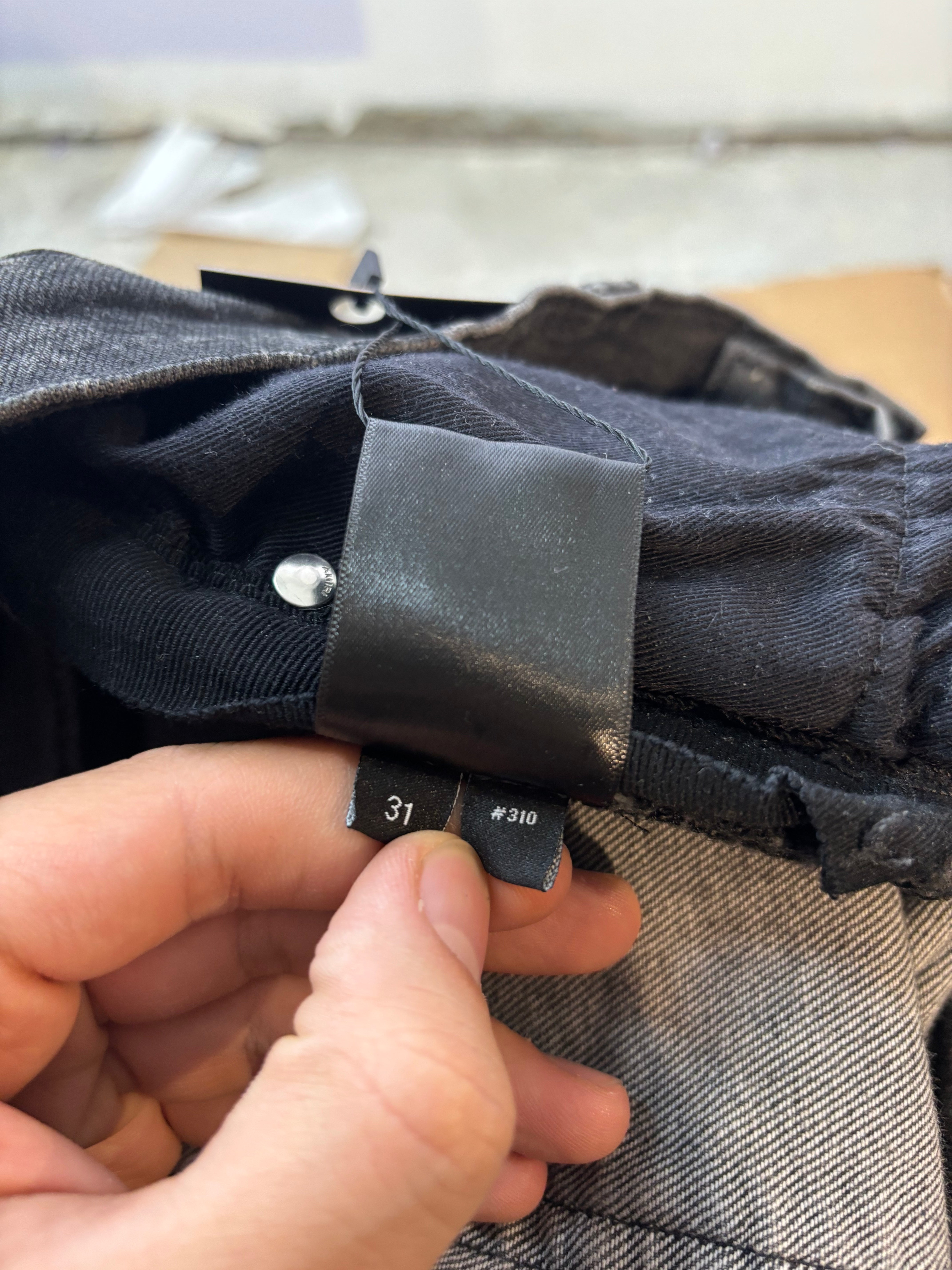 Amiri Stack Grey Snakeskin Jeans