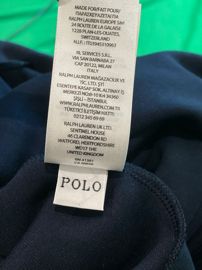Polo Navy & White Zip Up Hoodie