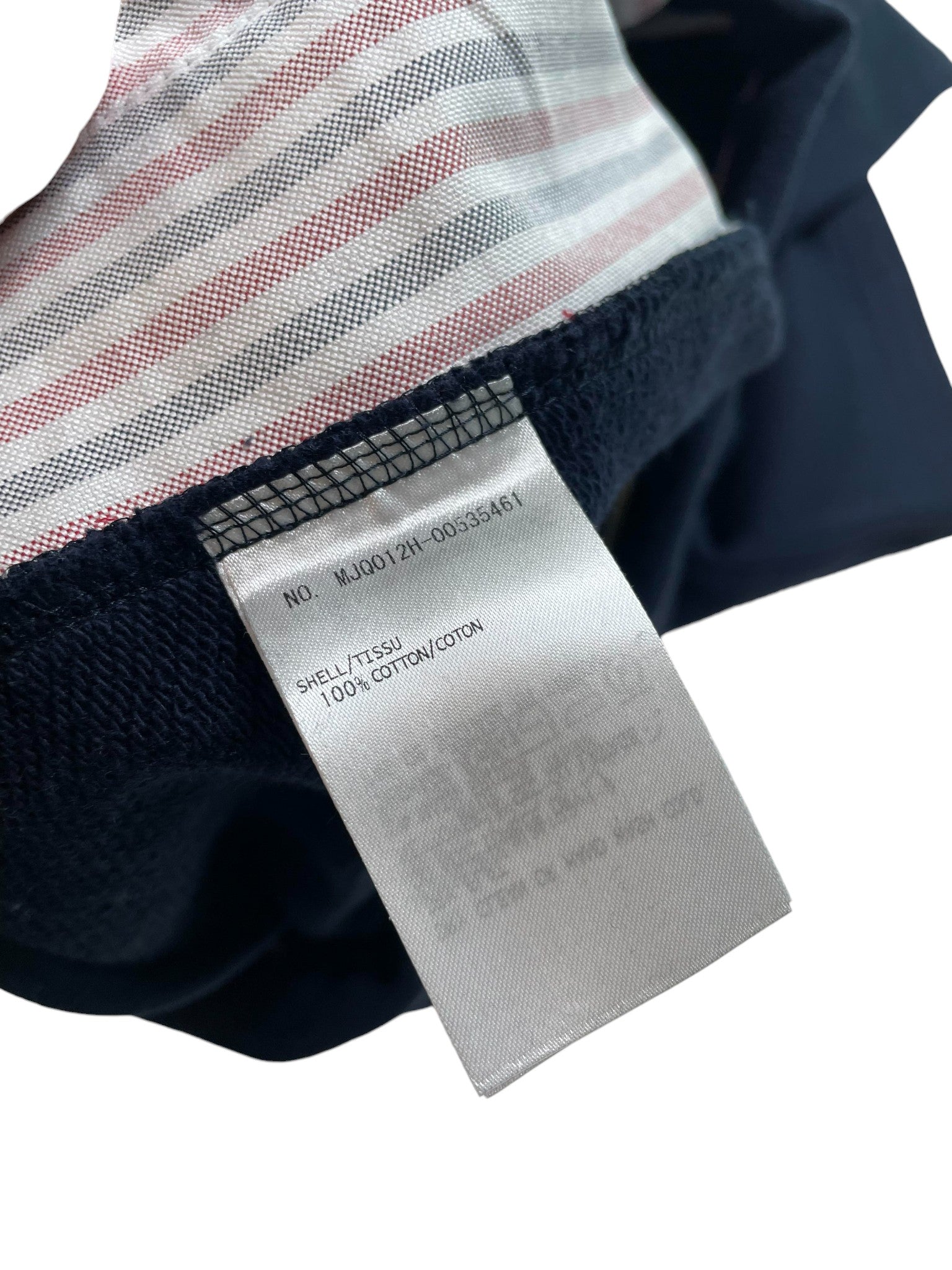 Thom Browne Navy & White Stripe Sweat Shorts