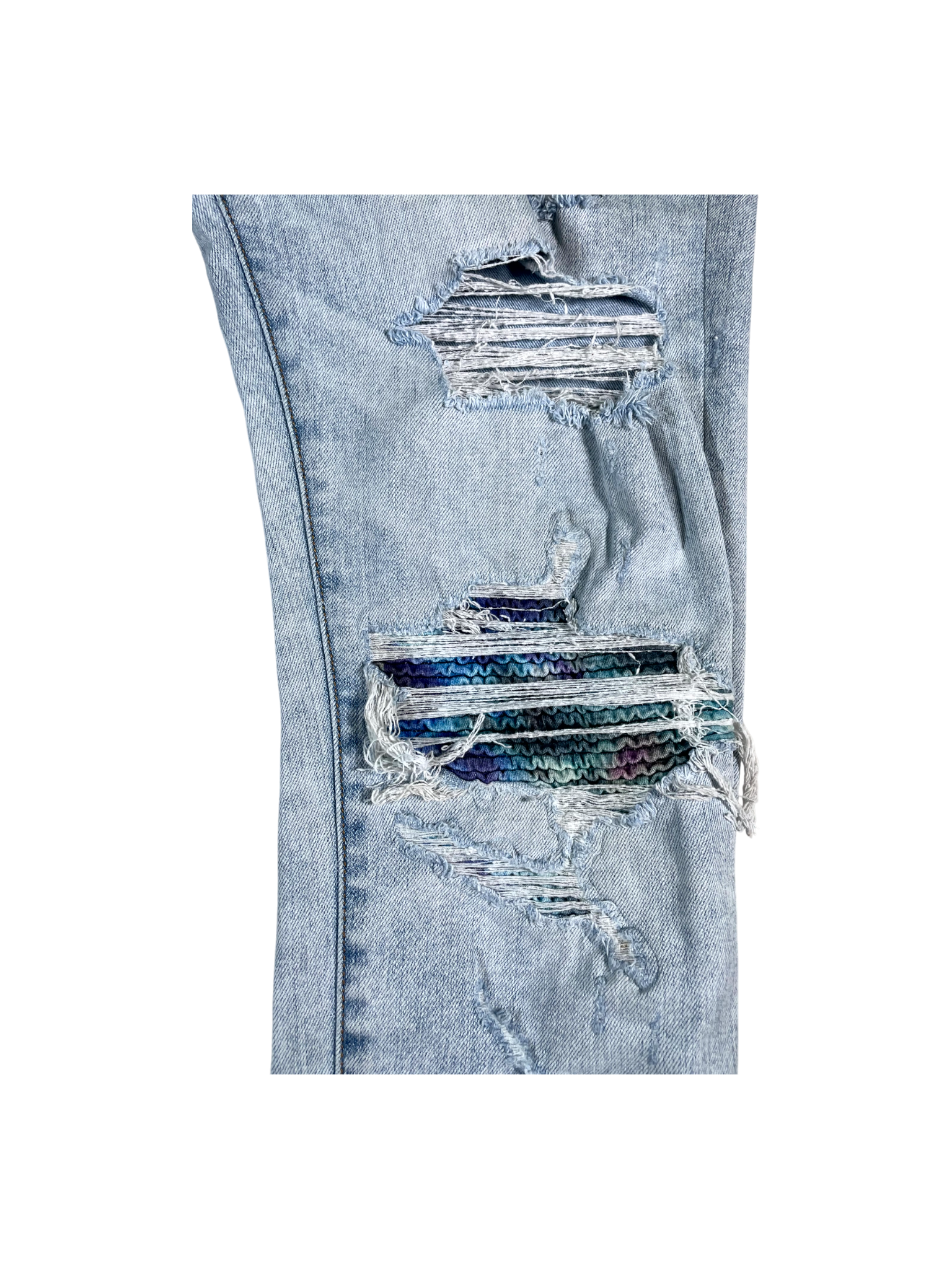 Amiri MX1 Patch Light Wash & Rainbow Jeans