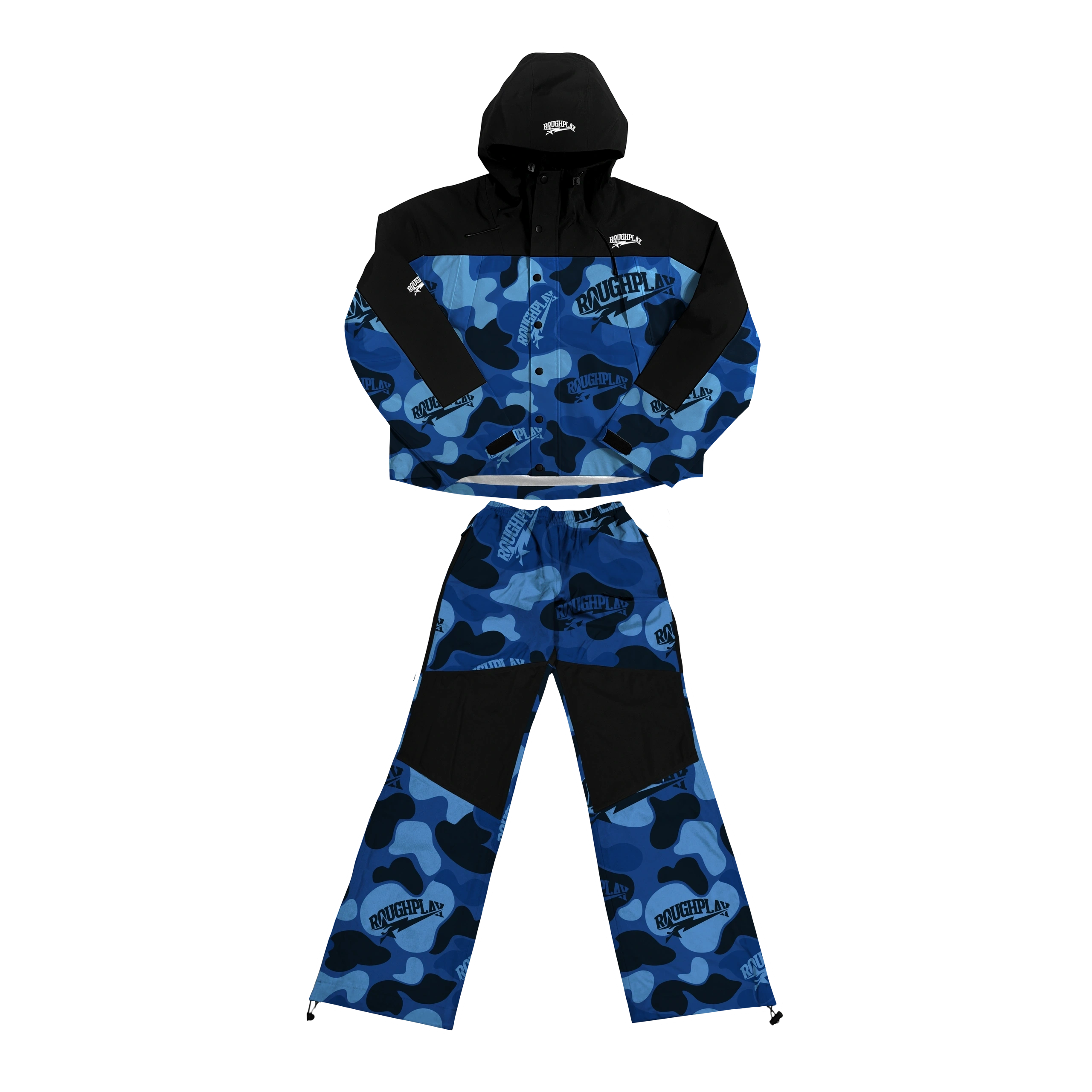 Rough Play Water Resistance Blue Camo Sweatsuit