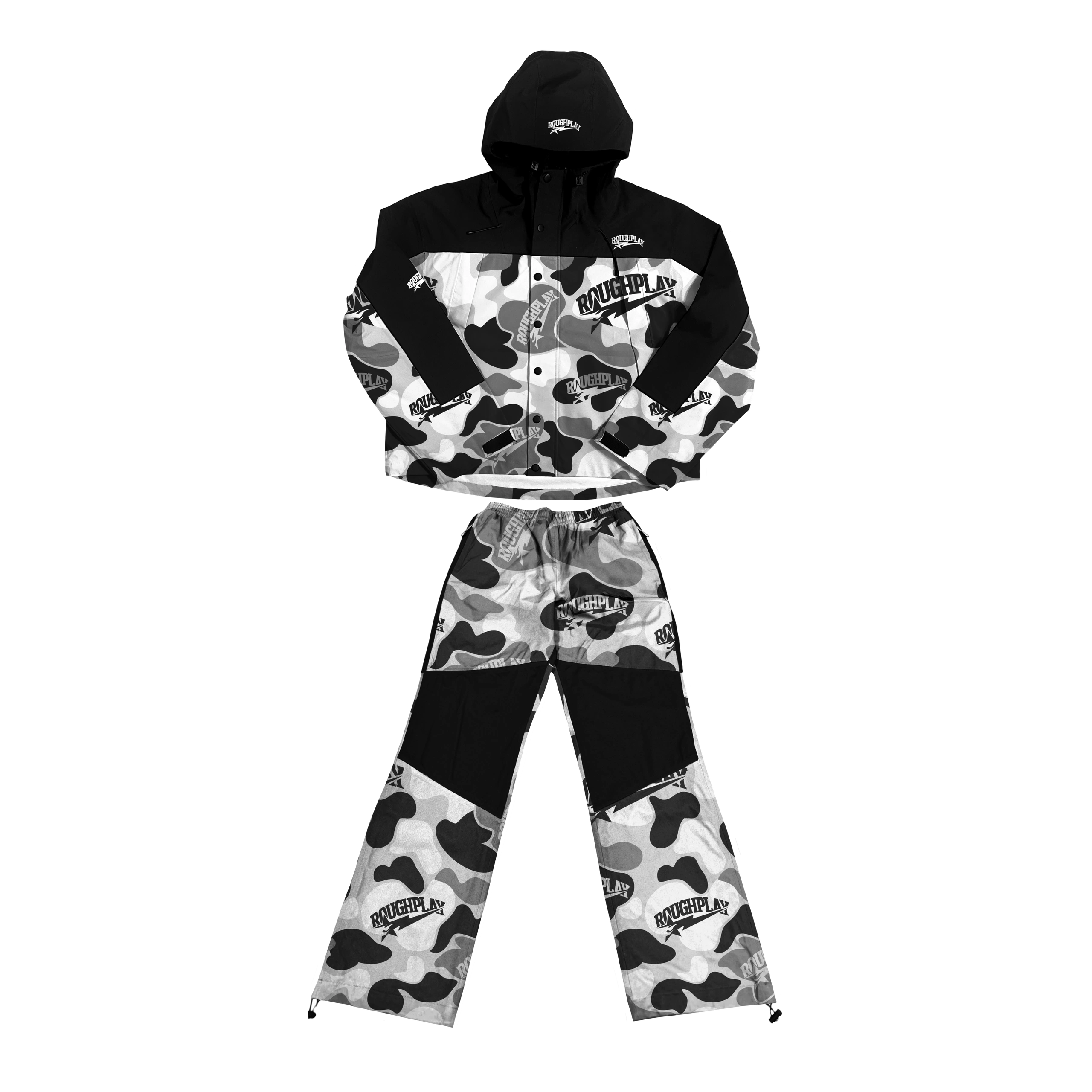 Rough Play Water Resistance Grey Camo Sweatsuit
