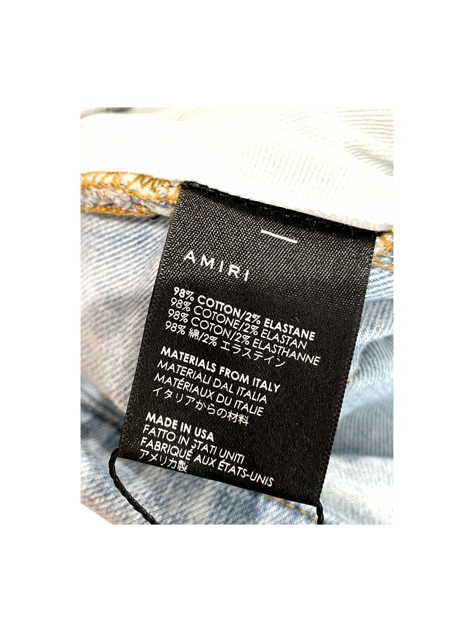Amiri MX1 Patch Light Wash & Rainbow Jeans