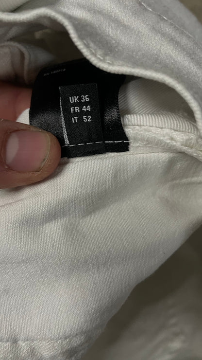 Amiri Jeans White Black Stripe Used 36