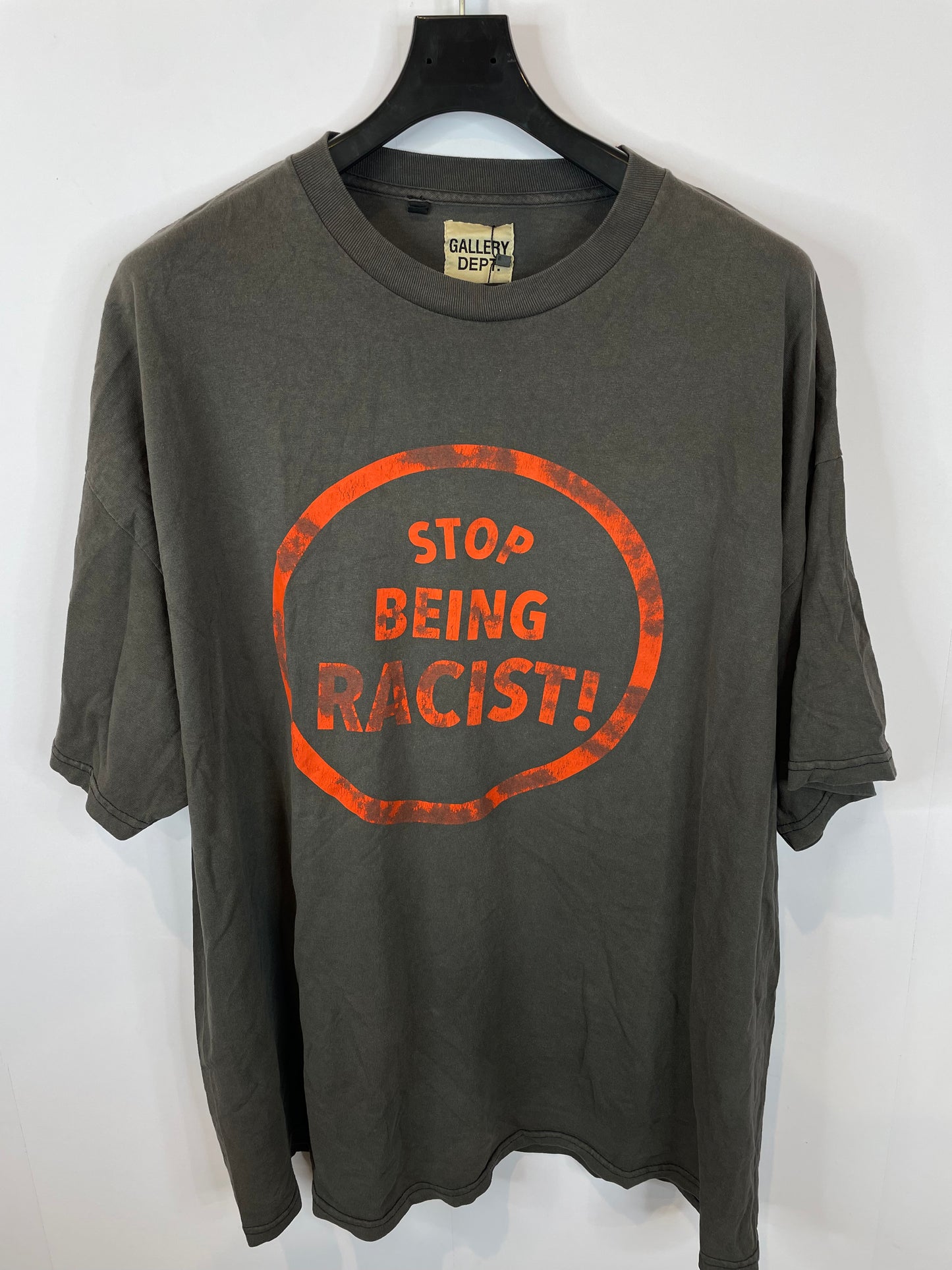 Gallery Dept Grey Stop Being Racist Tee Used XXL