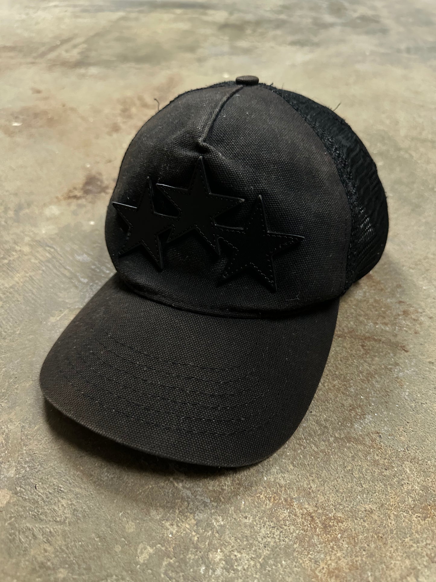 Amiri 3 Star Trucker Black (Faded) Used OSFM