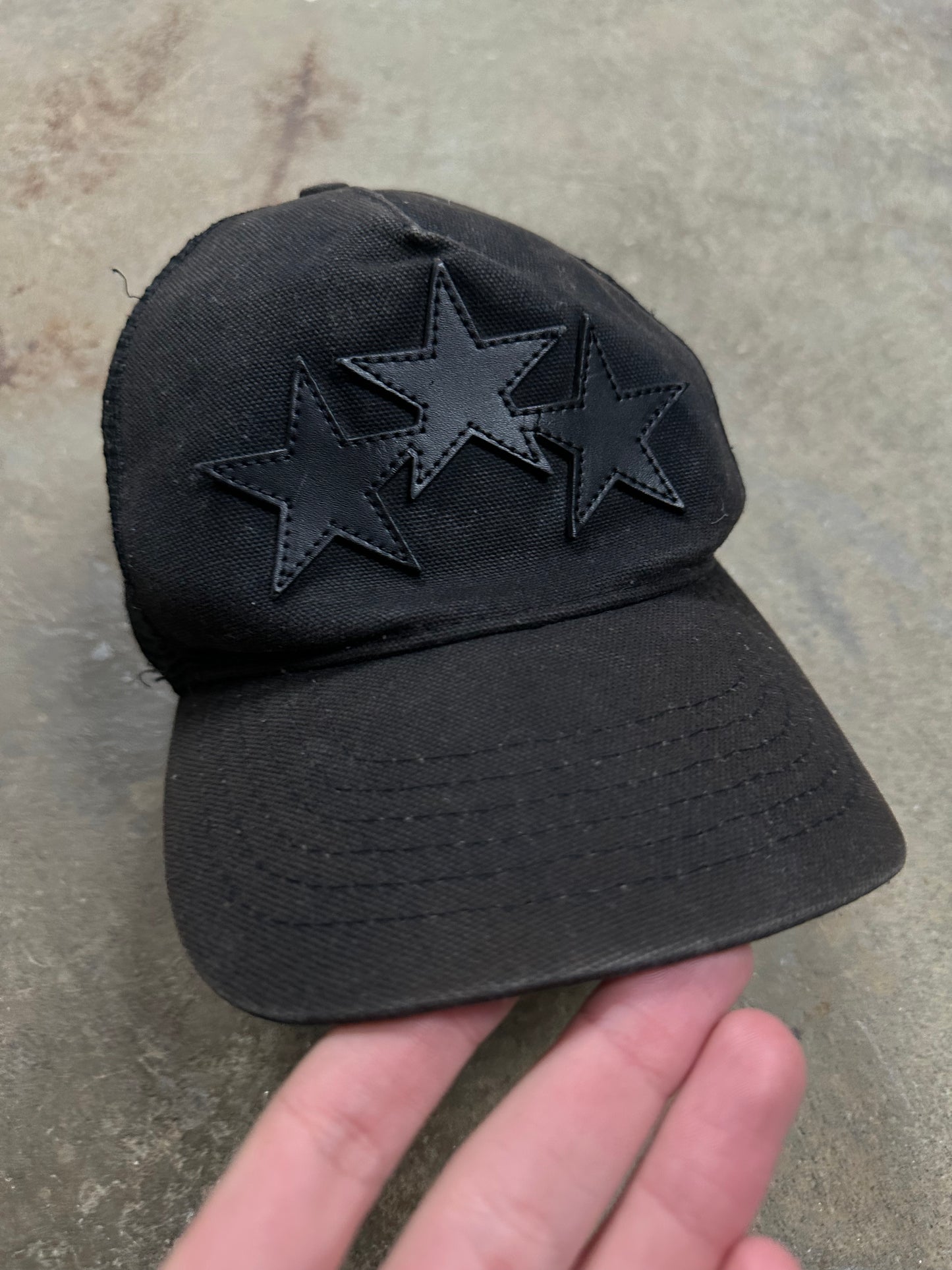 Amiri 3 Star Trucker Black (Faded) Used OSFM