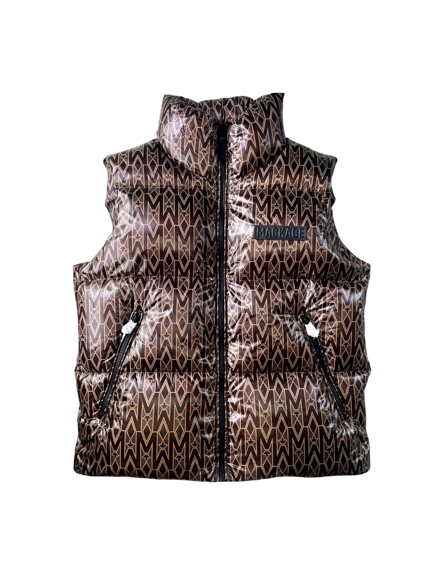 Mackage Monogram Brown Puffer Vest