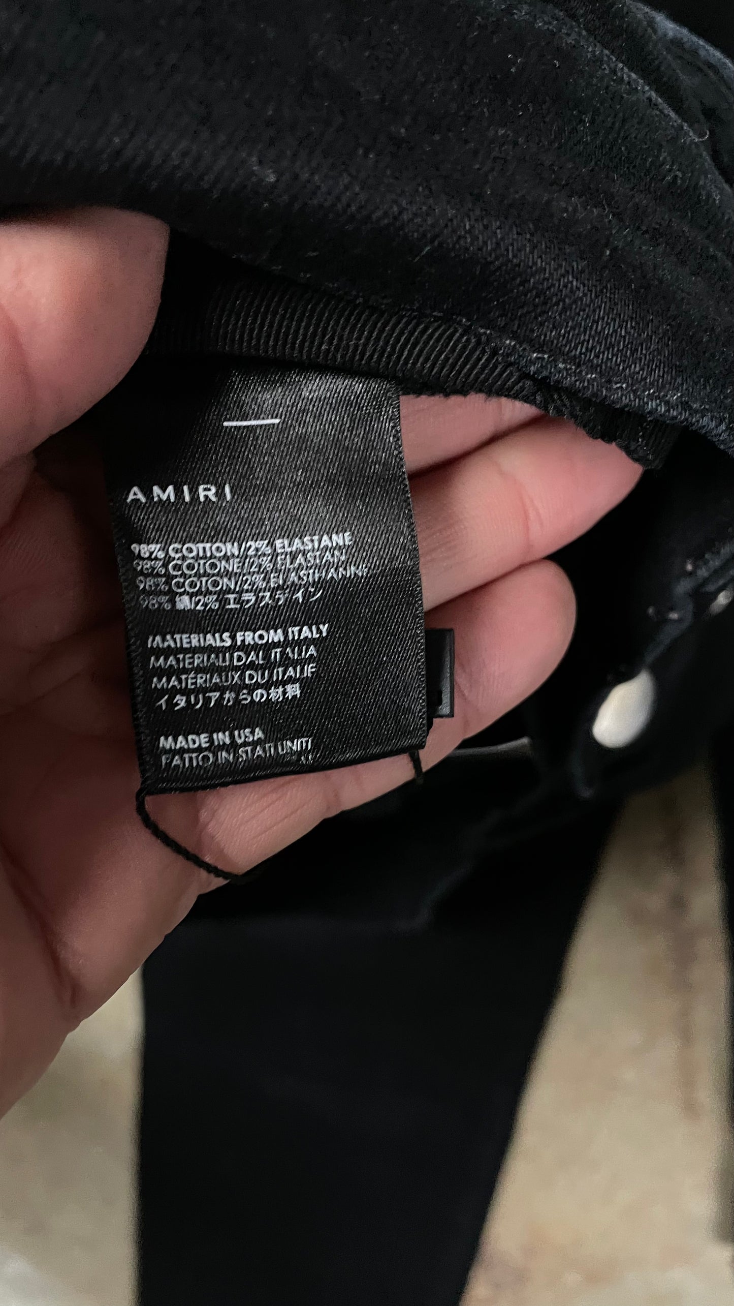 Amiri Thrasher Jeans Black 38 Used