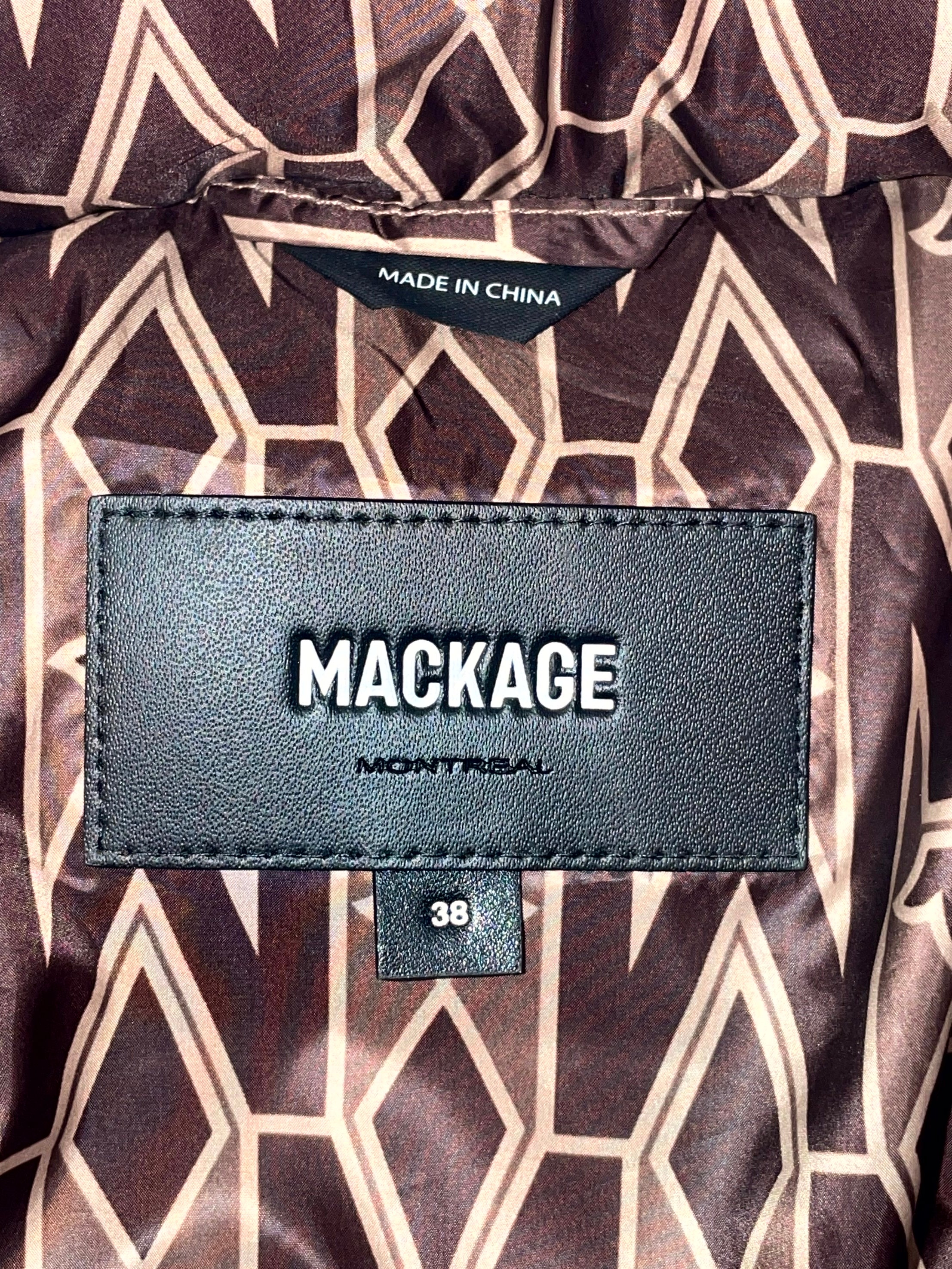 Mackage Monogram Brown Puffer Vest