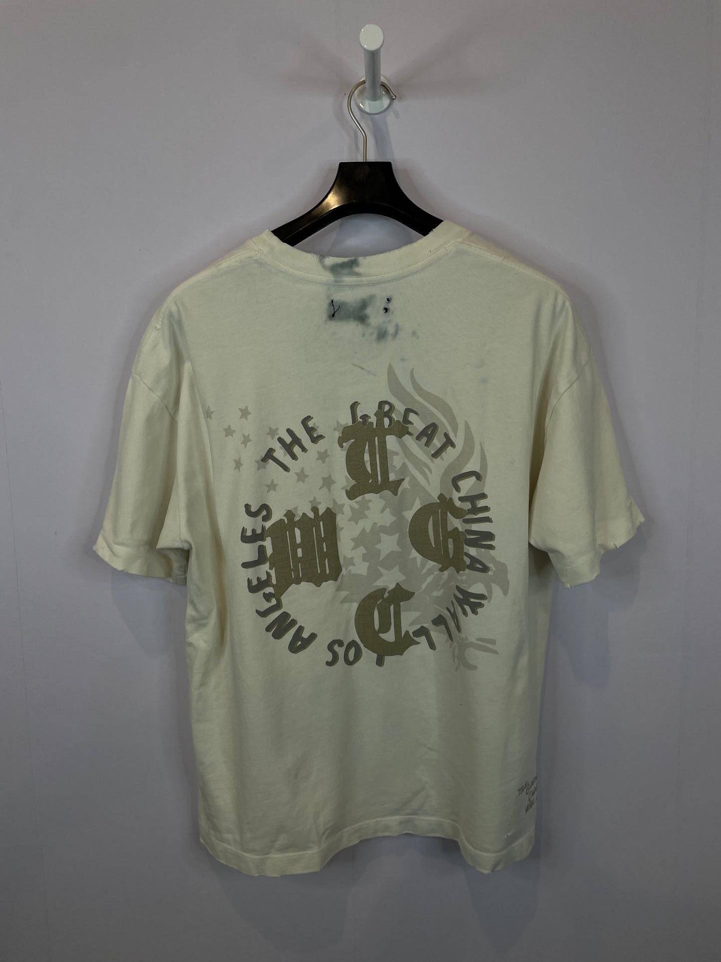 Amiri The Great China Wall Tee White Used Small