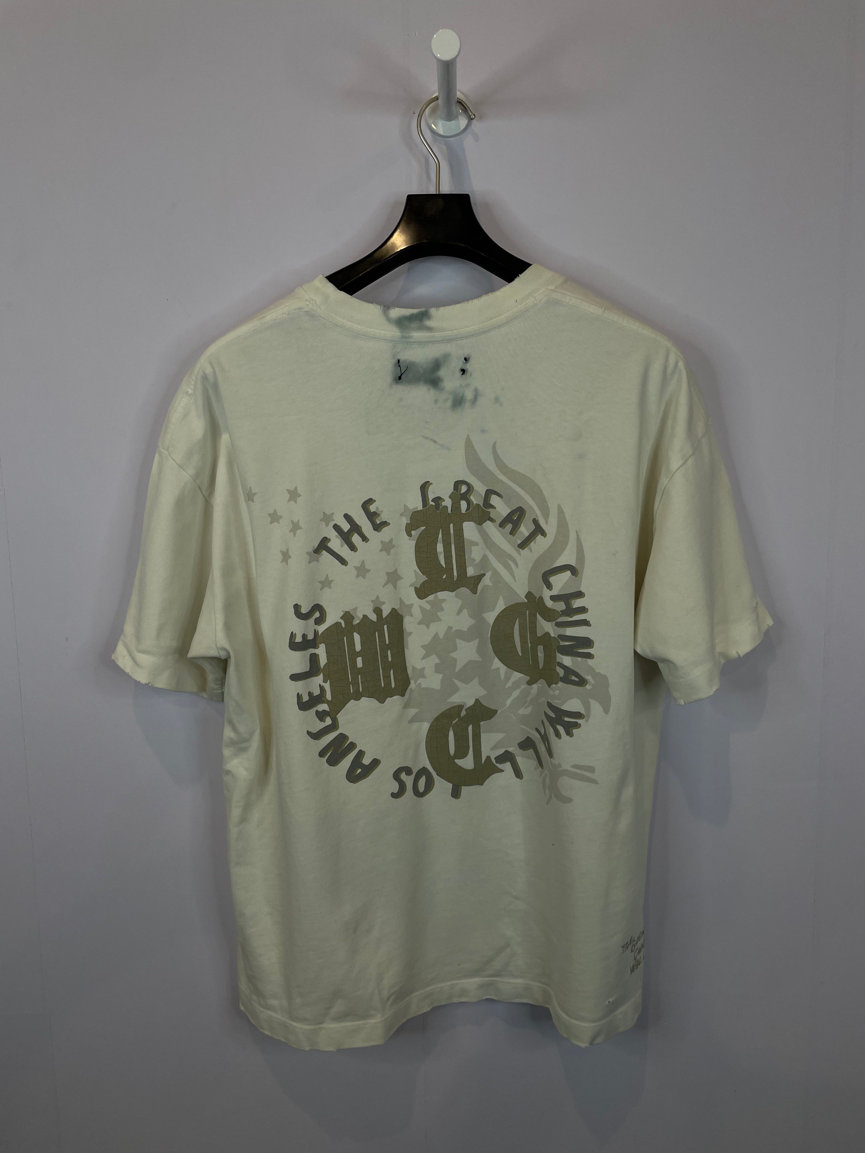 Amiri The Great China Wall Tee White Used Small