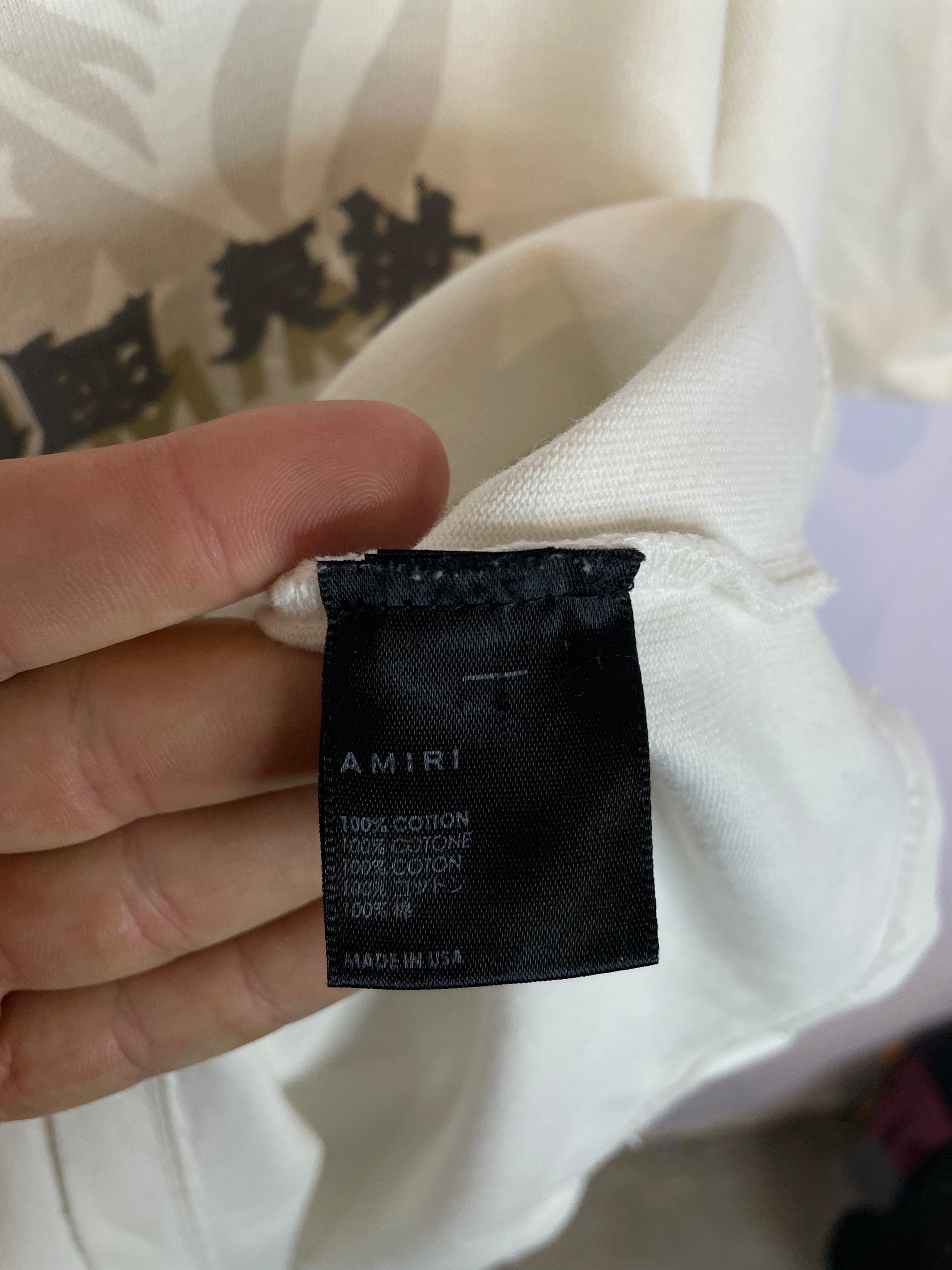 Amiri The Great China Wall Tee White Used Small