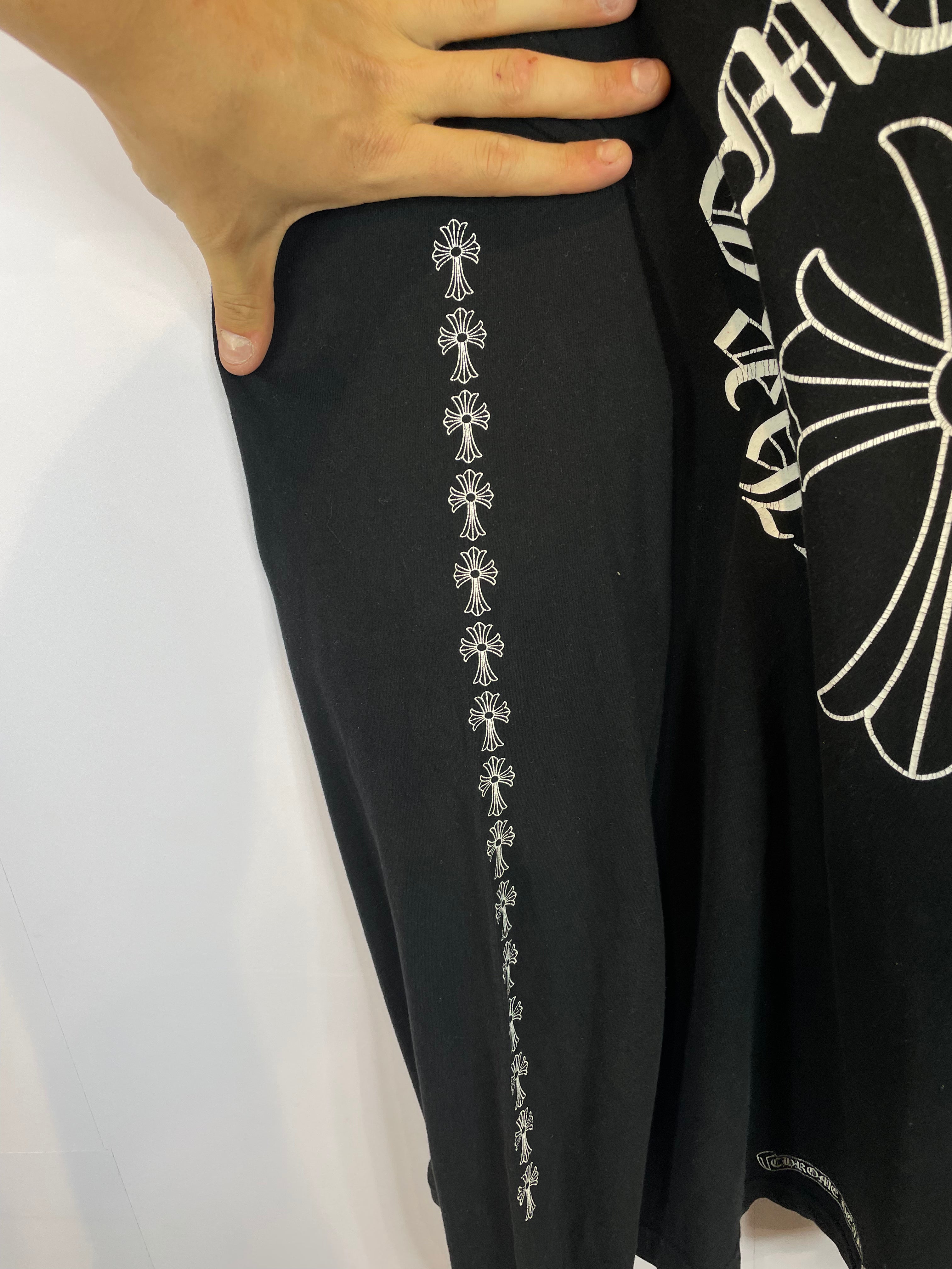 Chrome Hearts Neck Logo Pocket Cross LS Used XXL