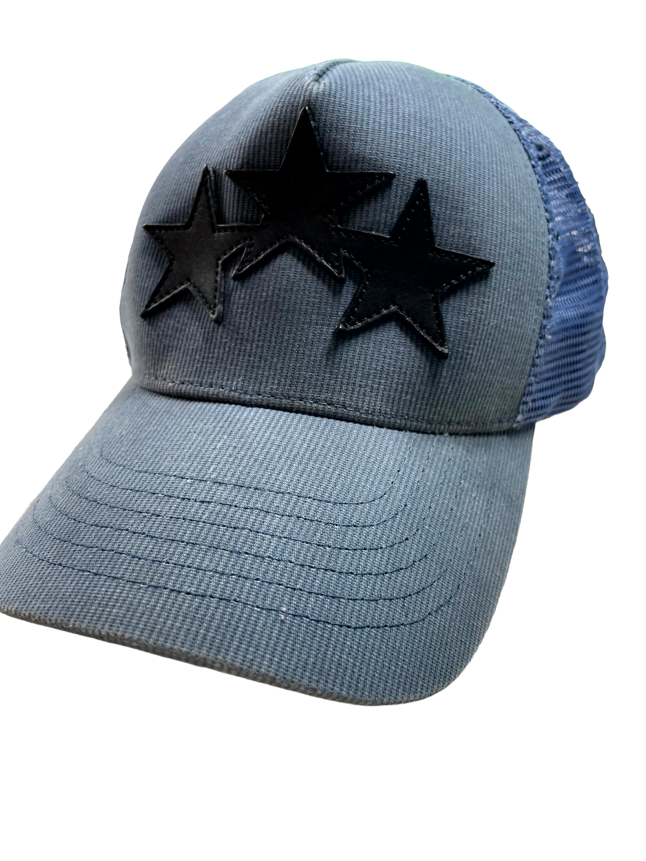 Amiri 3 Star Blue & Black Hat
