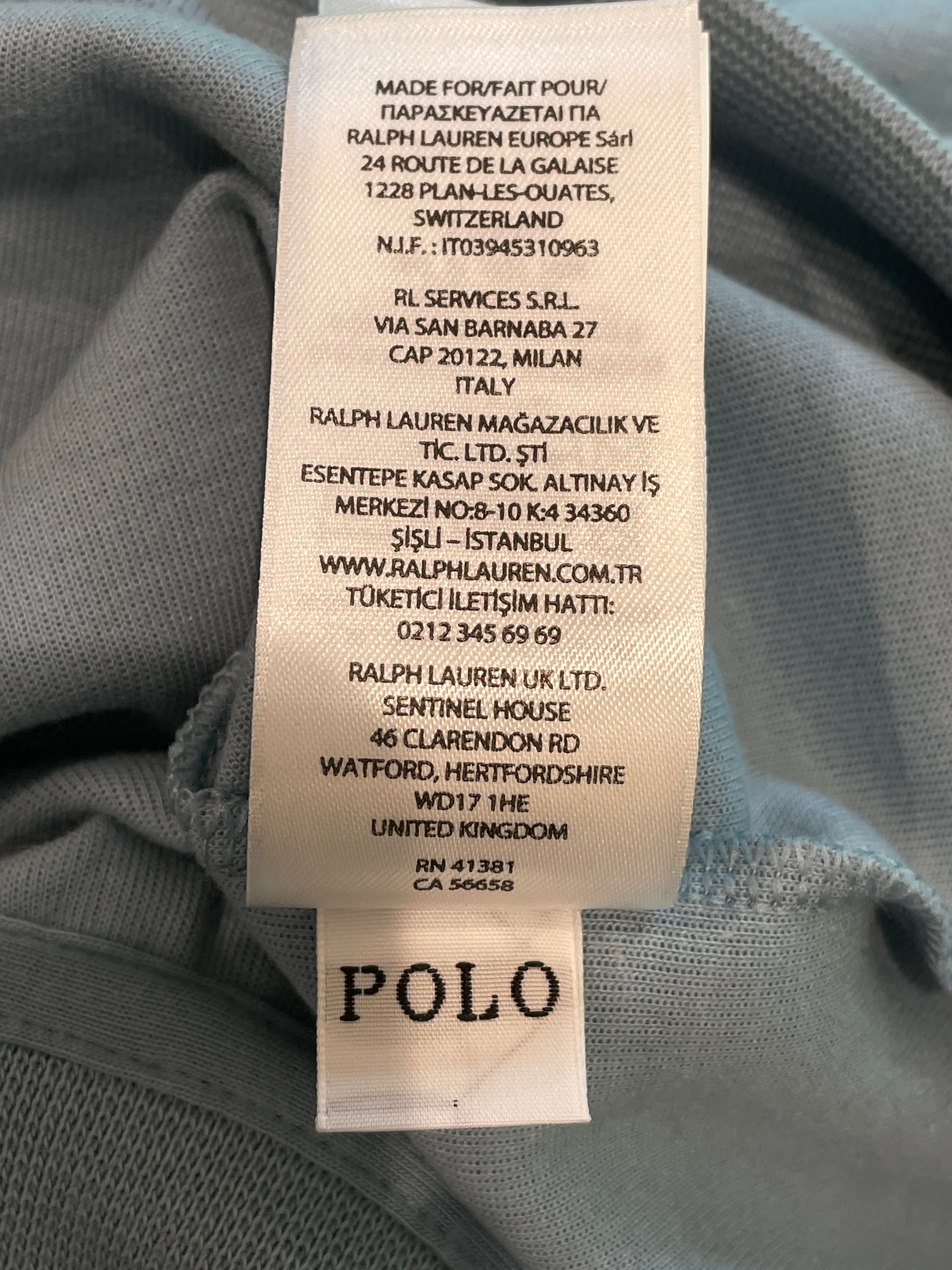 Polo Baby Blue Zip Up Hoodie