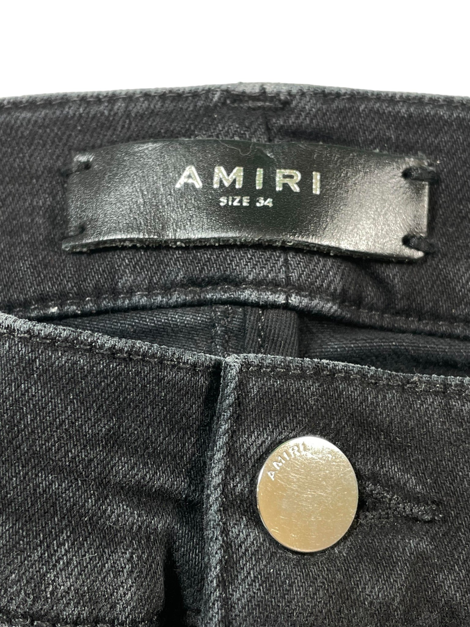 Amiri Multi Paisley Patchwork Art Patch Black Jeans