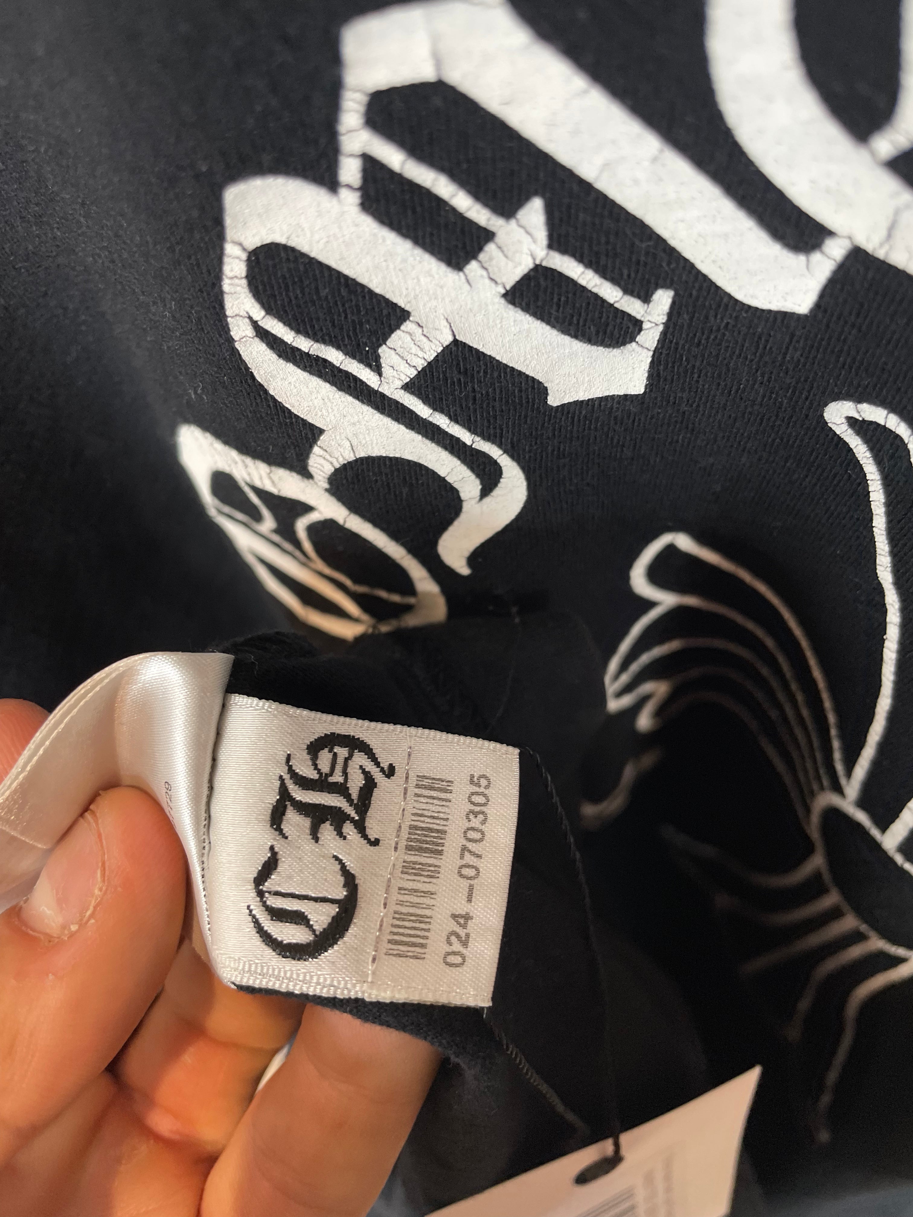 Chrome Hearts Neck Logo Pocket Cross LS Used XXL