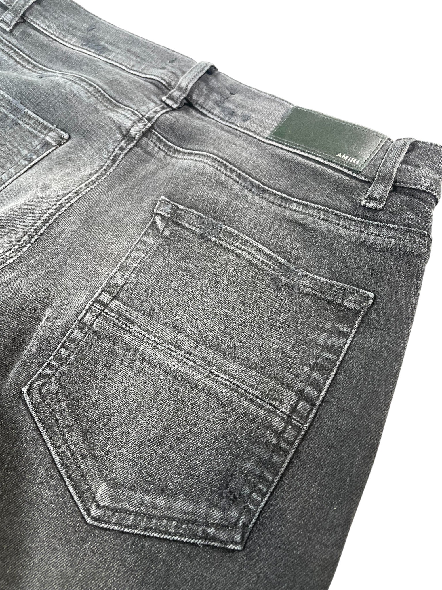 Amiri Multi Paisley Patchwork Art Patch Black Jeans