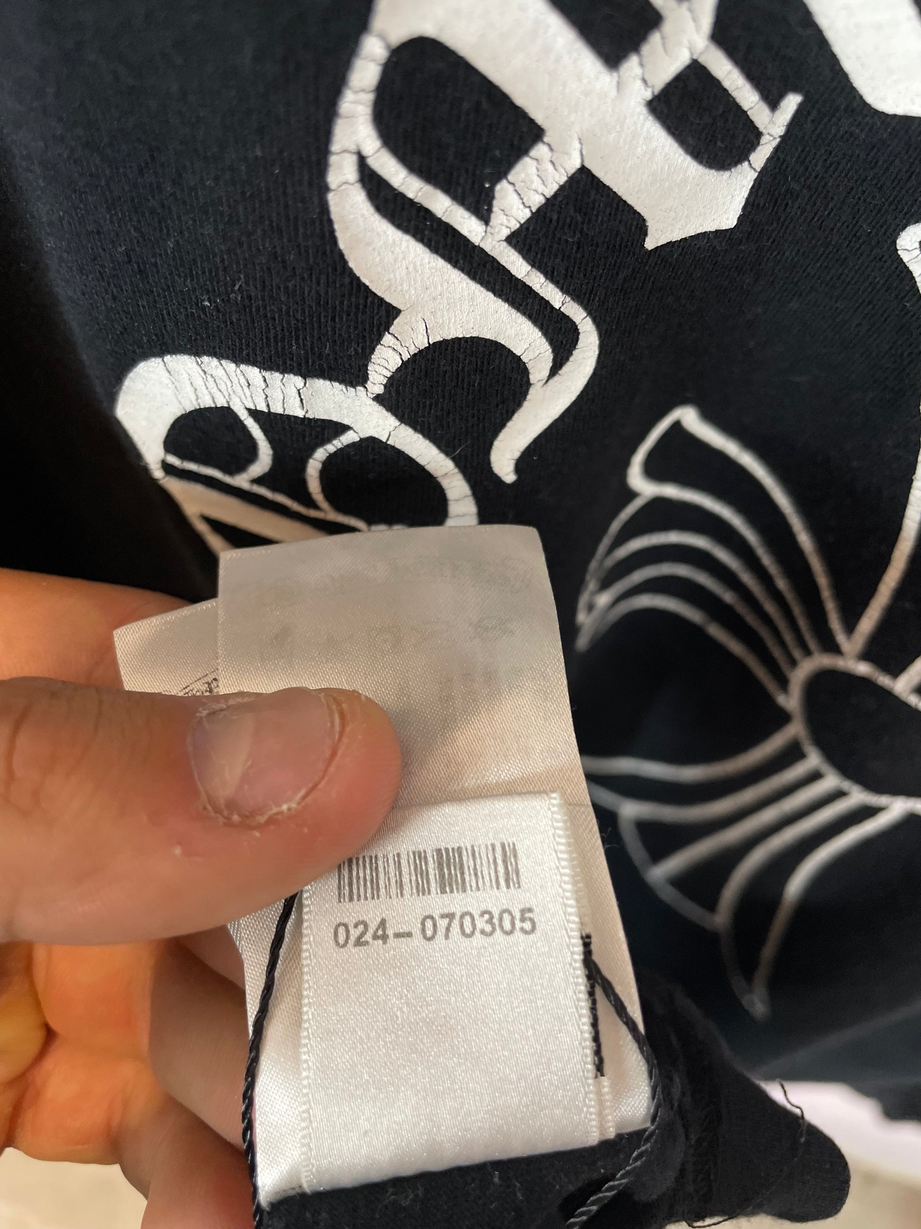 Chrome Hearts Neck Logo Pocket Cross LS Used XXL