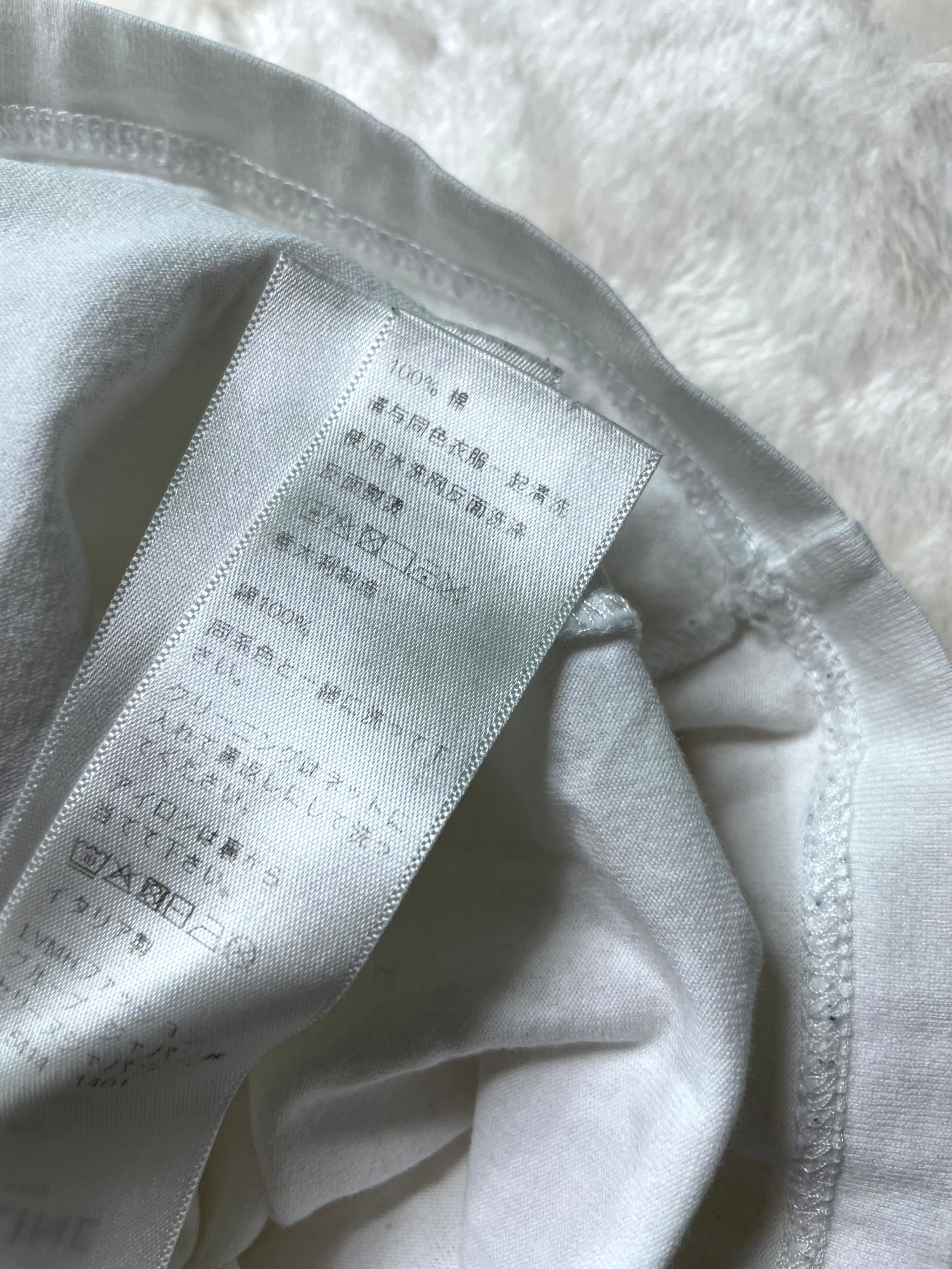 Celine Women's Spellout Logo White & Black Tee