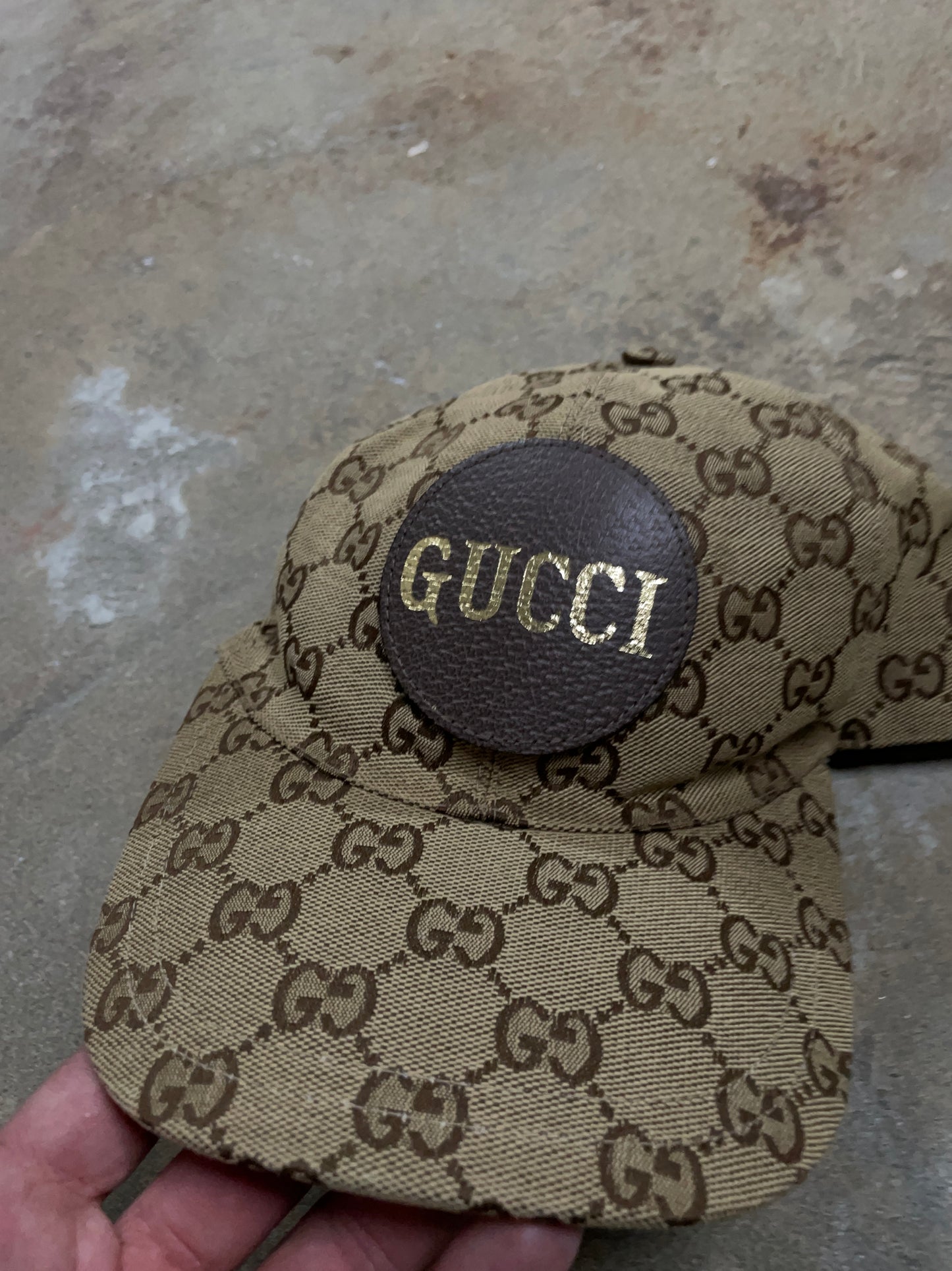 Gucci All Over Brown Monogram Cap Used OS