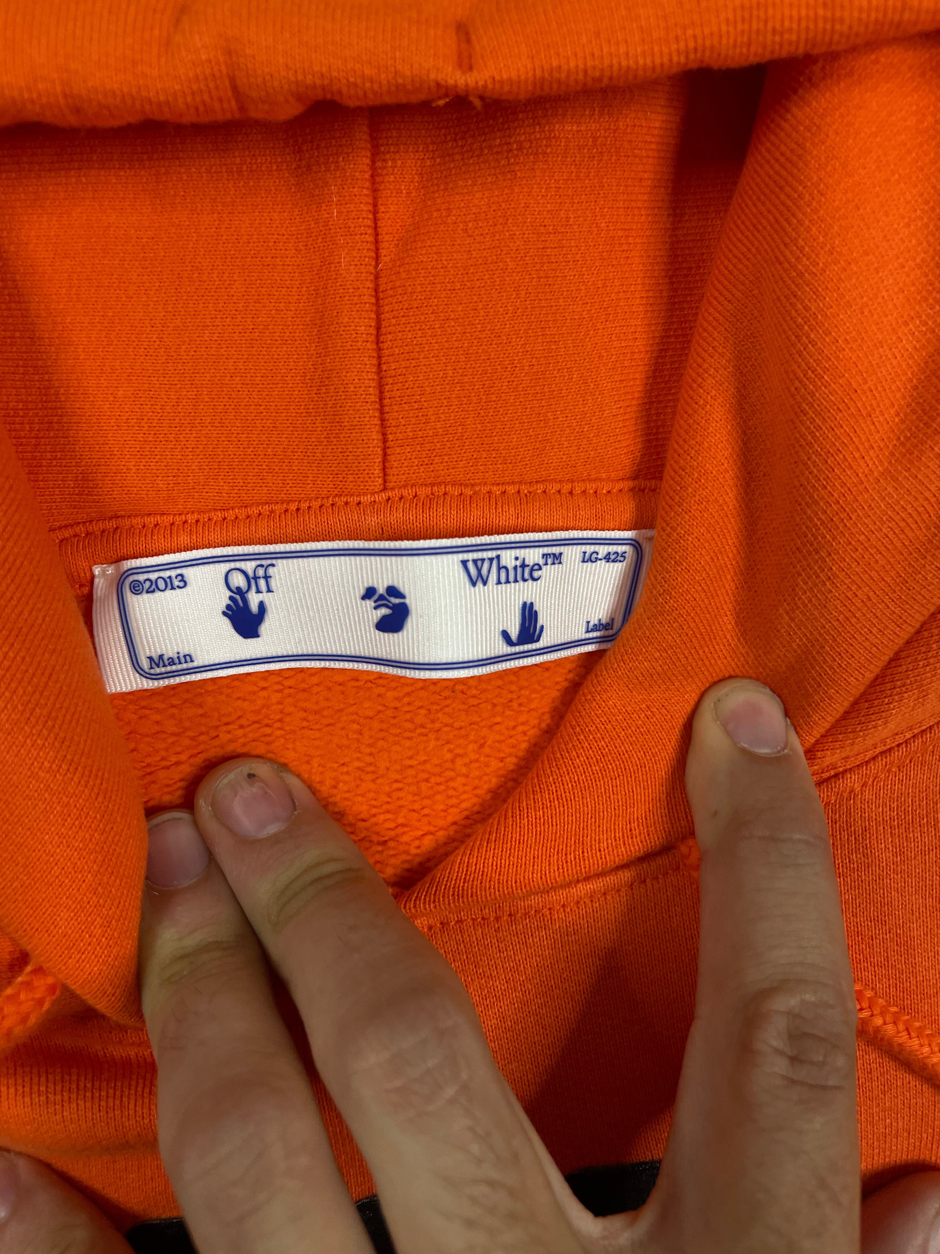 Off White Orange & Black Hoodie