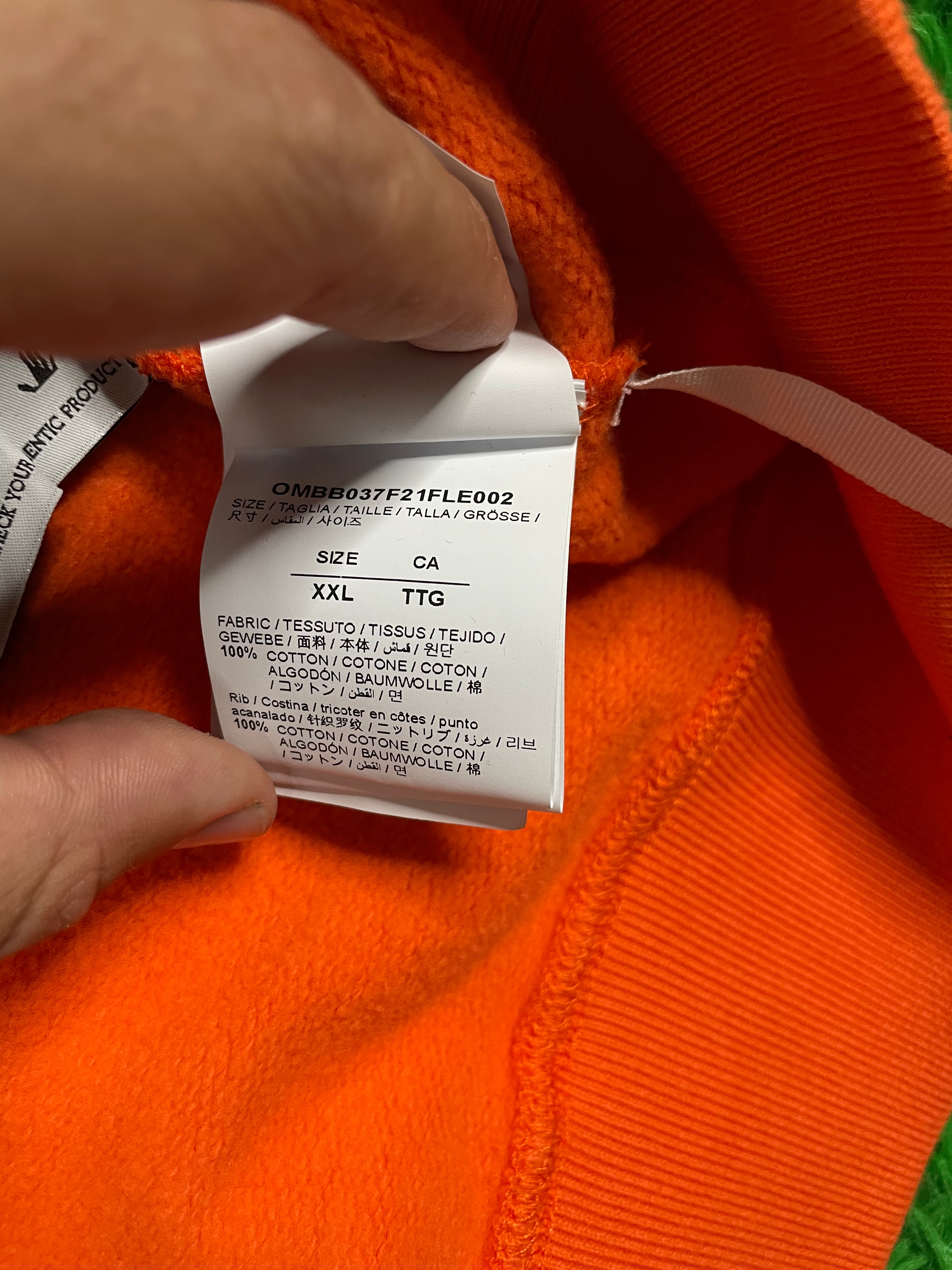 Off White Orange & Black Hoodie