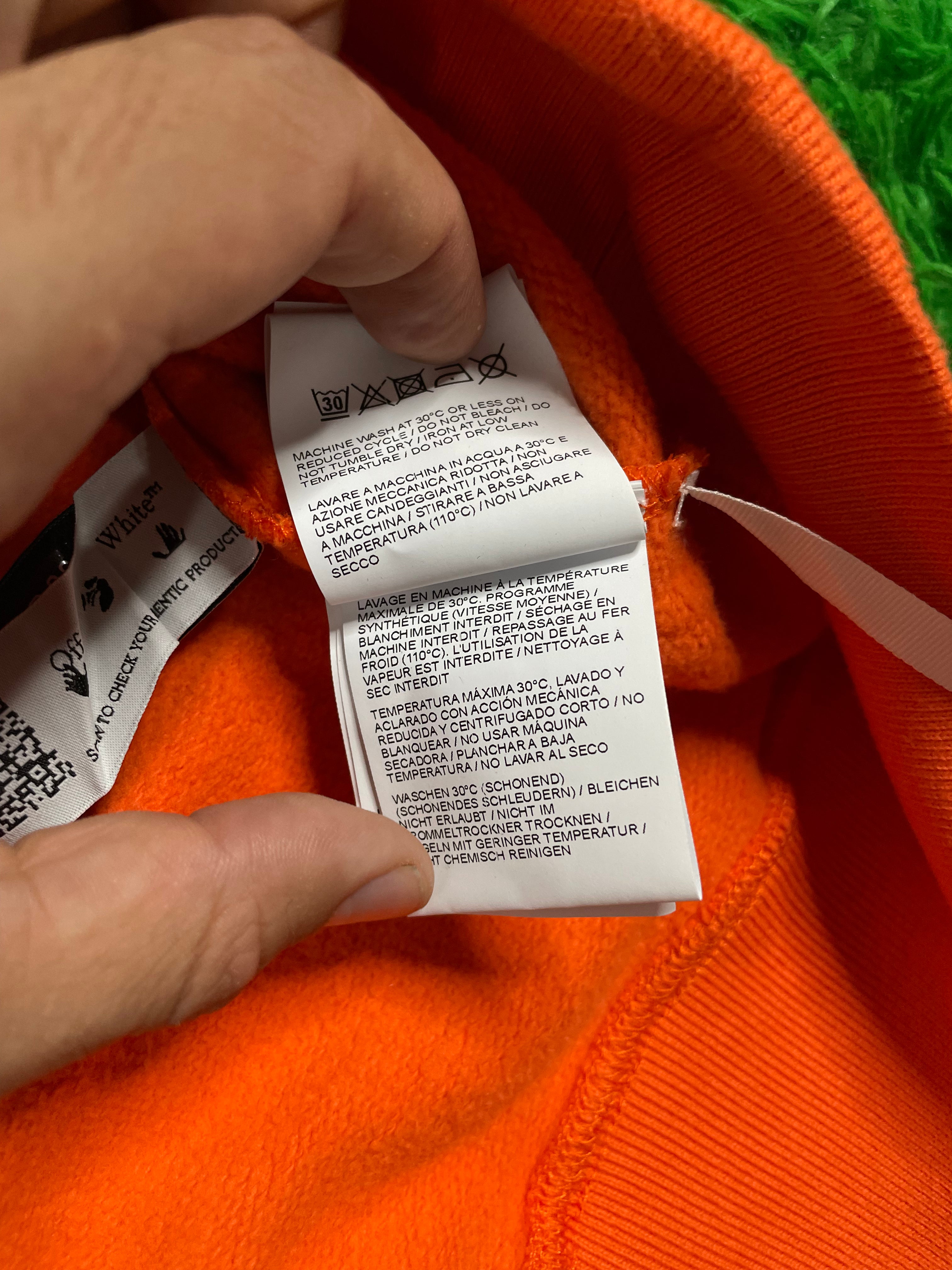 Off White Orange & Black Hoodie